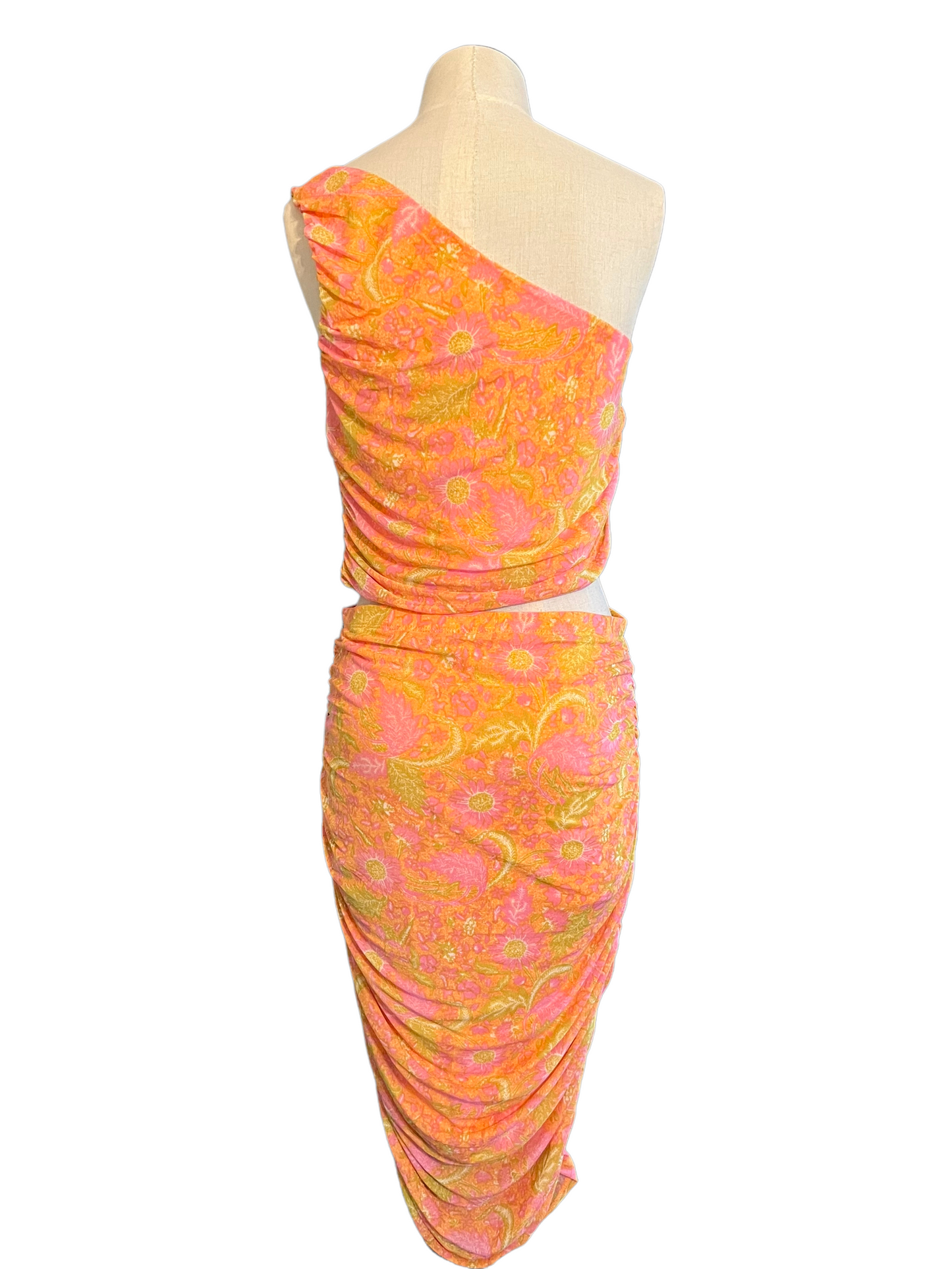 House of Harlow 1960 Orange Mesh 2-Piece Size M Skirt Set