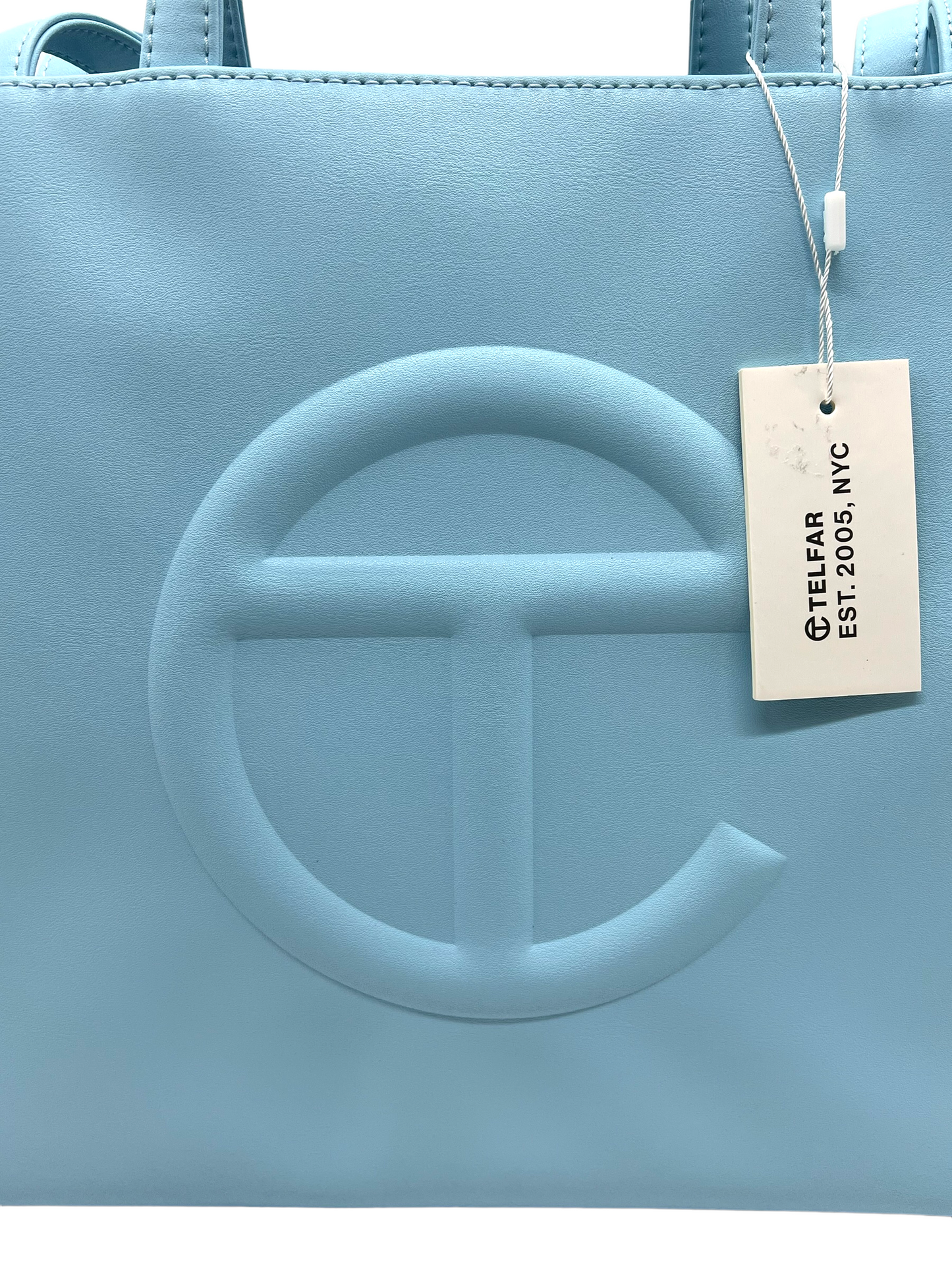 Telfar Pool Blue Vegan Leather Medium Shopper