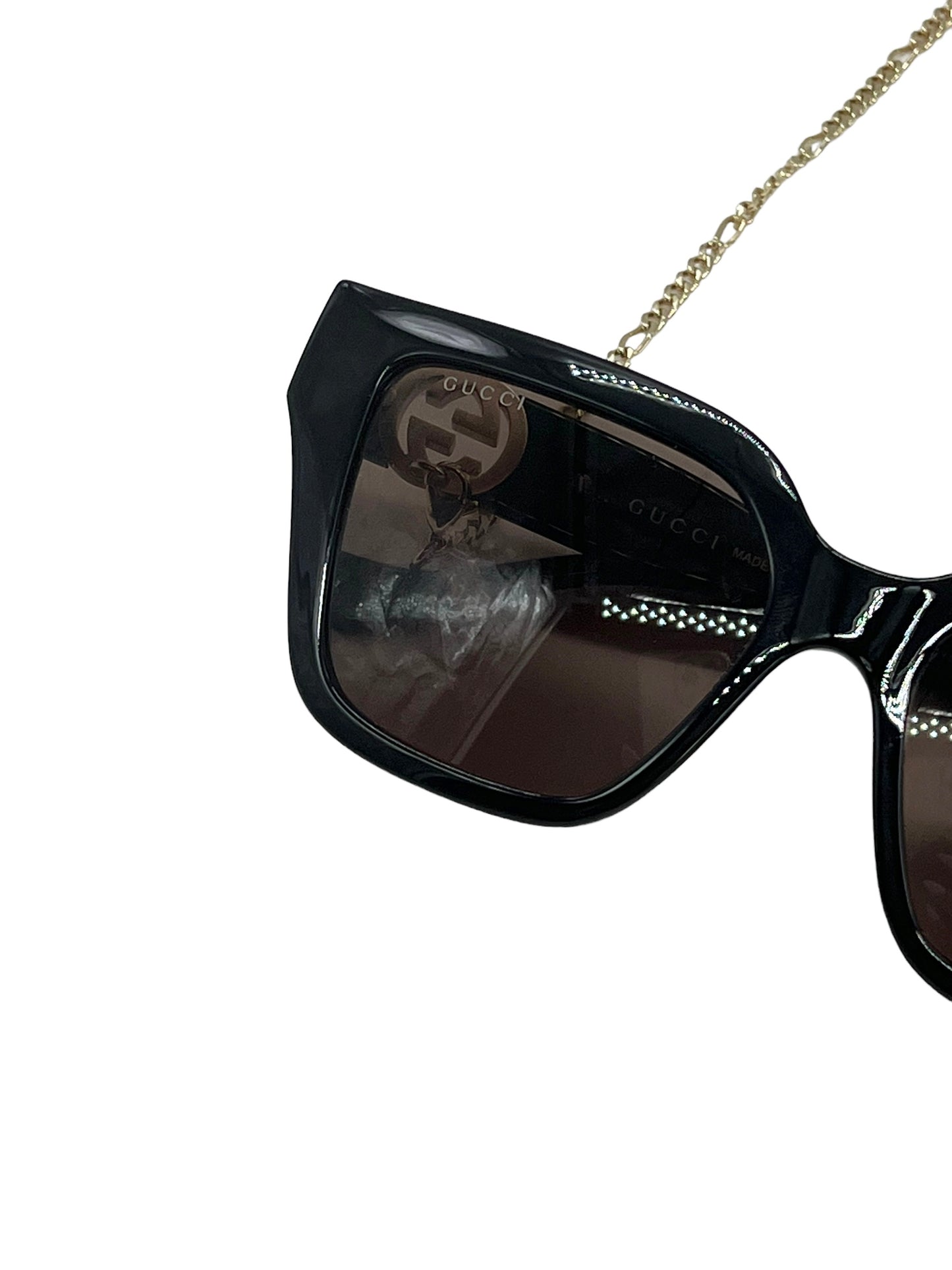 Gucci Black GG1023S Black Sunglasses With Chain