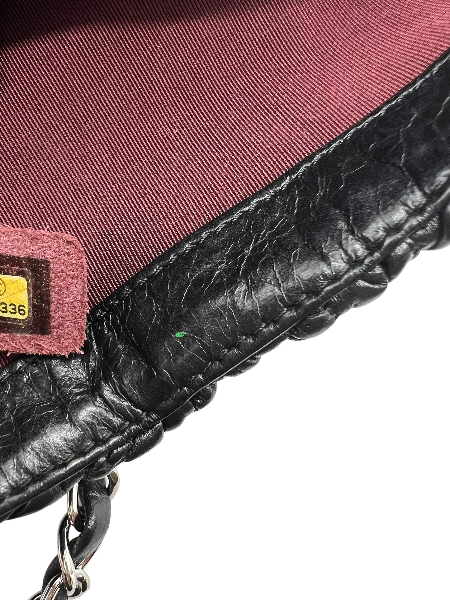 Chanel 2006-2008 Black Lambskin Astrakhan Flap Chain Shoulder Bag