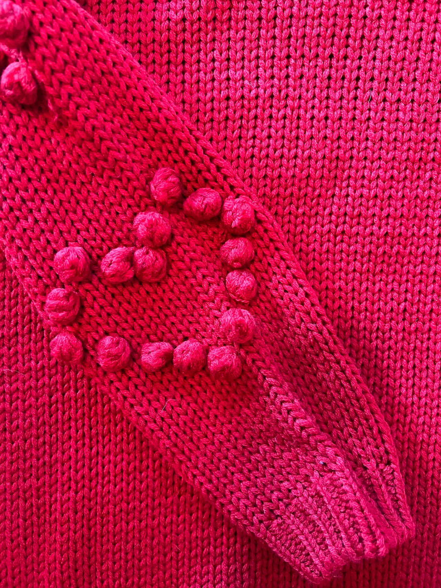 4SI3NNA Red Knit Size S Heart Dress