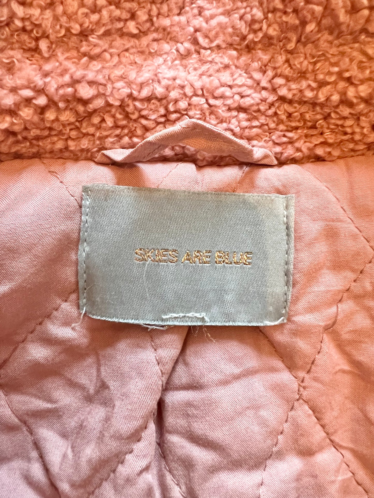 Skies Are Blue Mauve & Burgundy Teddy Jacket