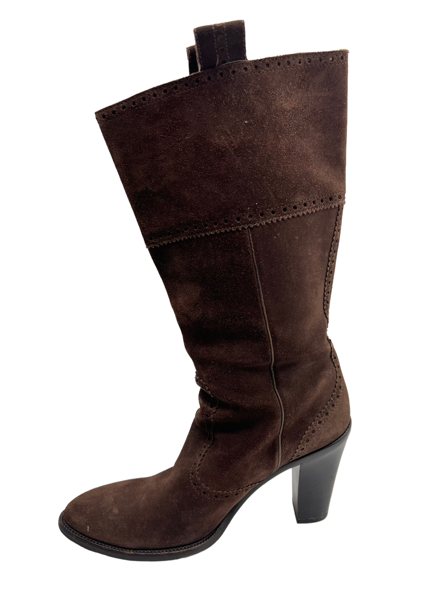Gucci Brown Suede Size 8.5B Calf Boots