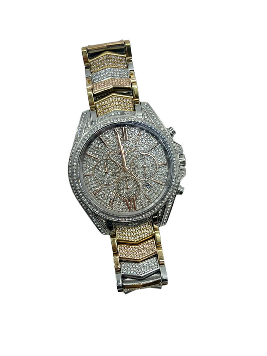 Michael Kors Whitney Pave Tri-Tone Chronograph Watch