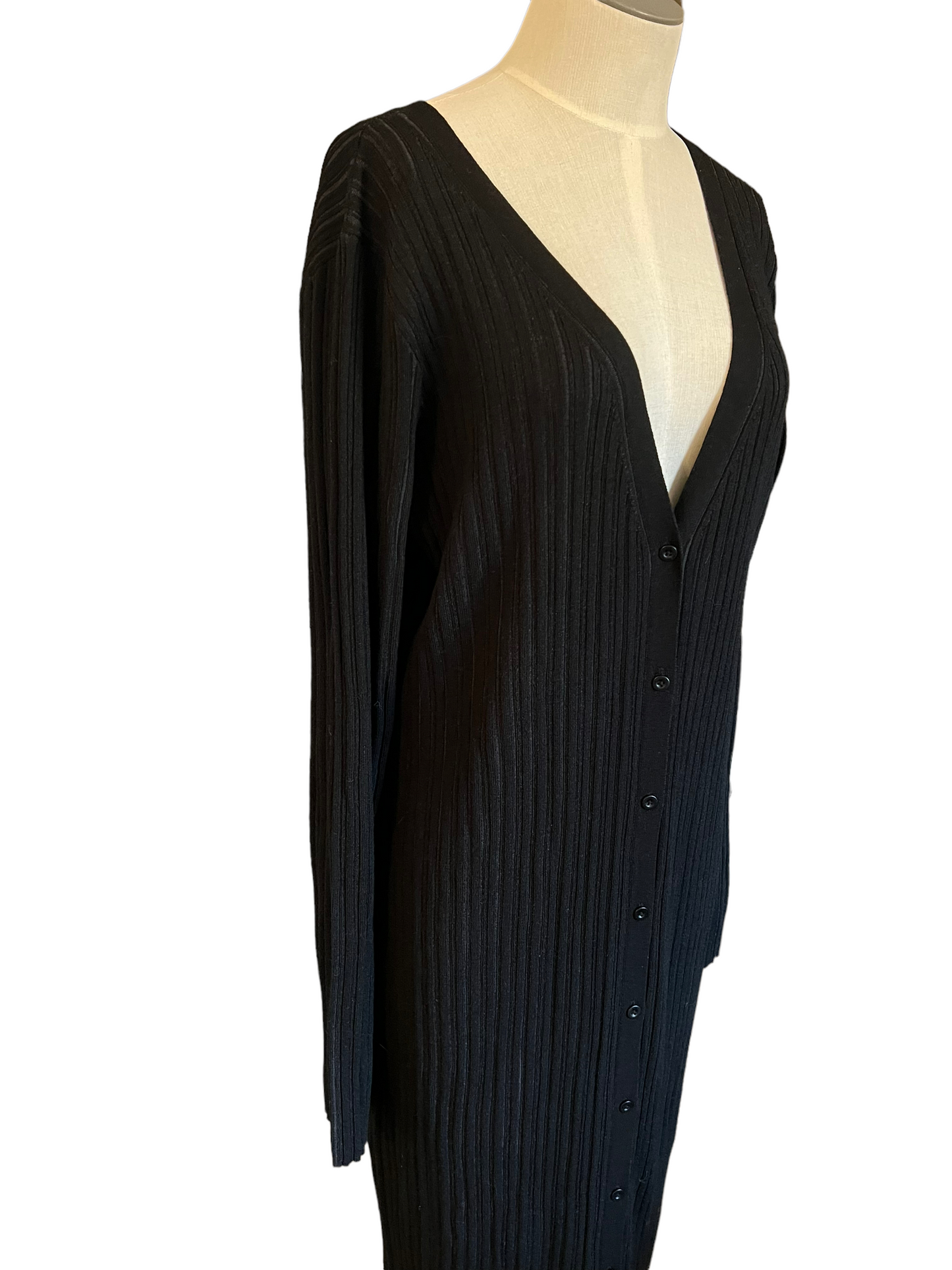 LITA by Ciara Black Size XL Icon Cardigan Midi Dress