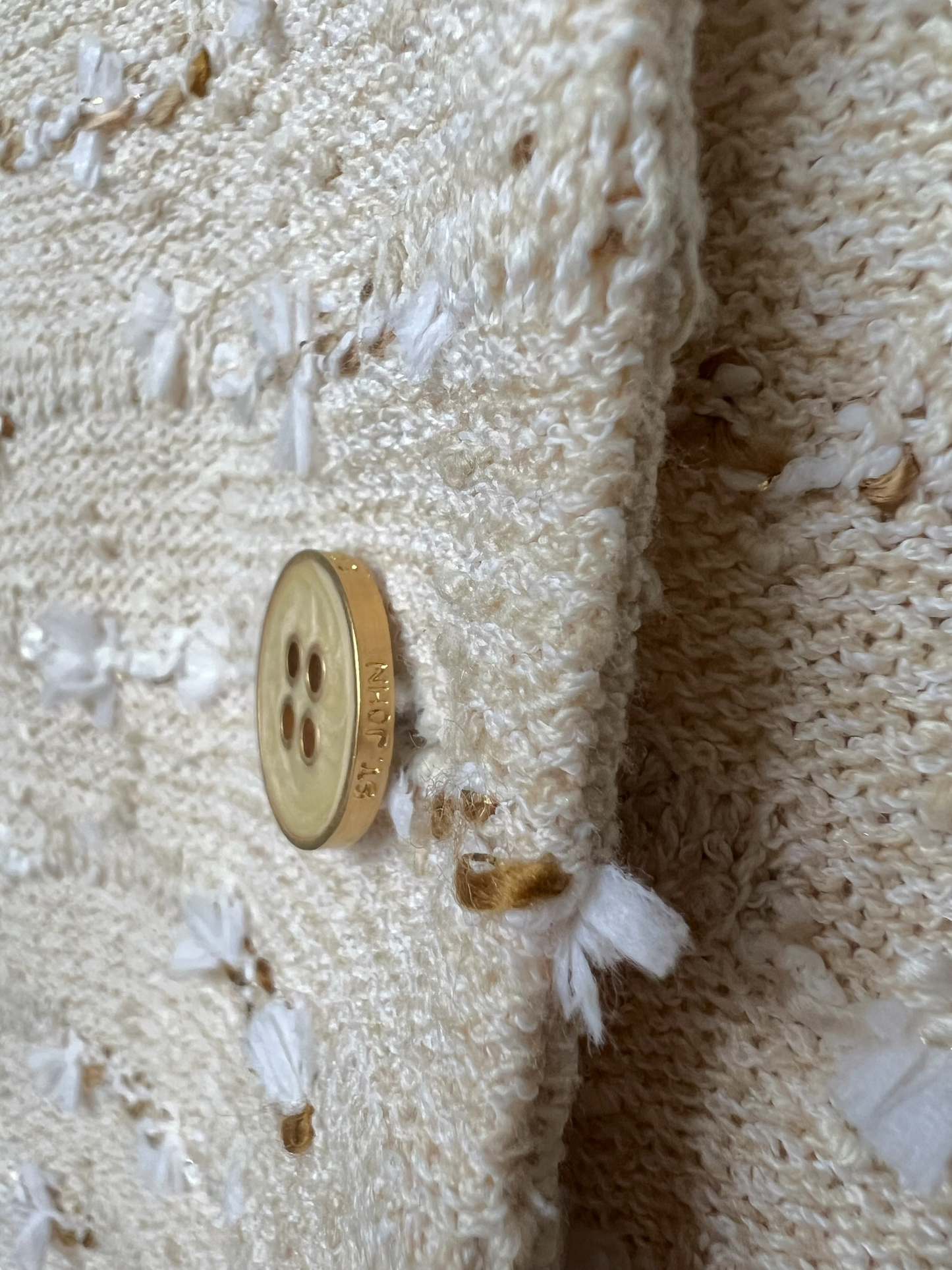 St. John Cream Knit Size 16 Jacket