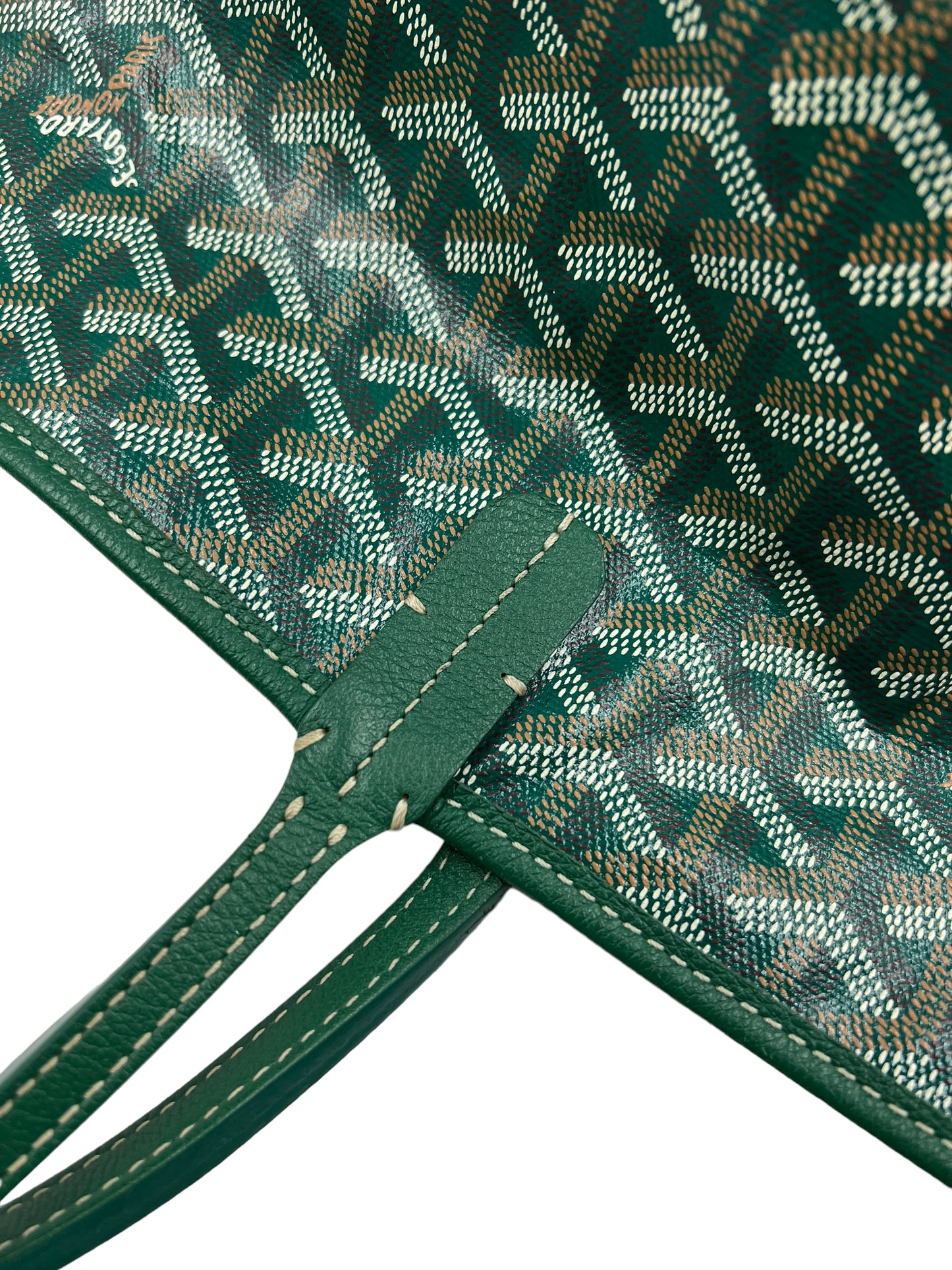 Goyard Green Goyardine Saint Louis GM Tote