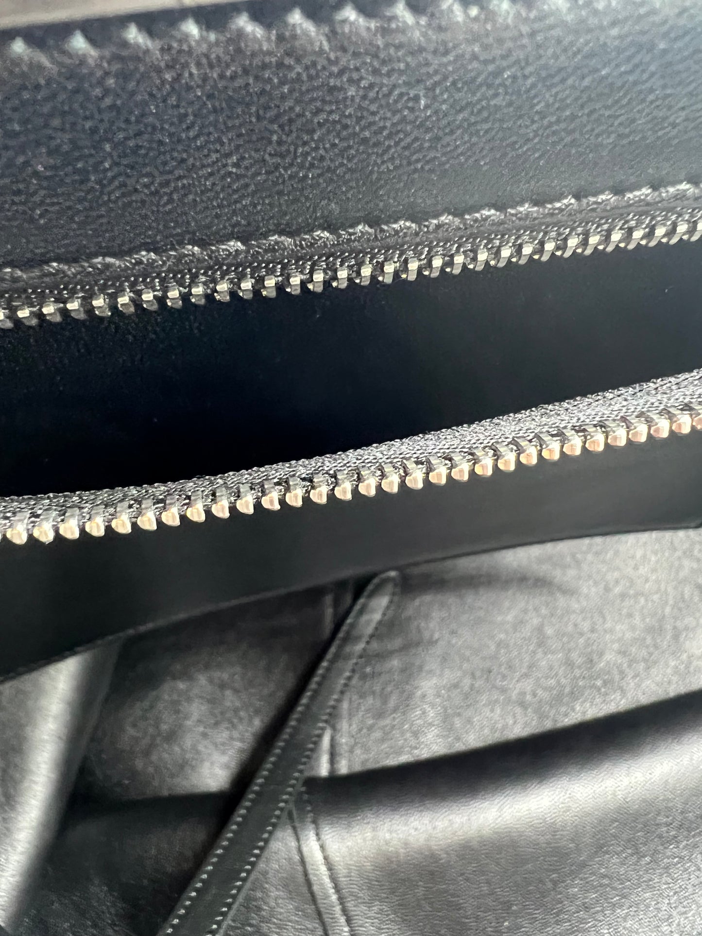 Celine Black Calfskin Large Cabas Clasp Tote