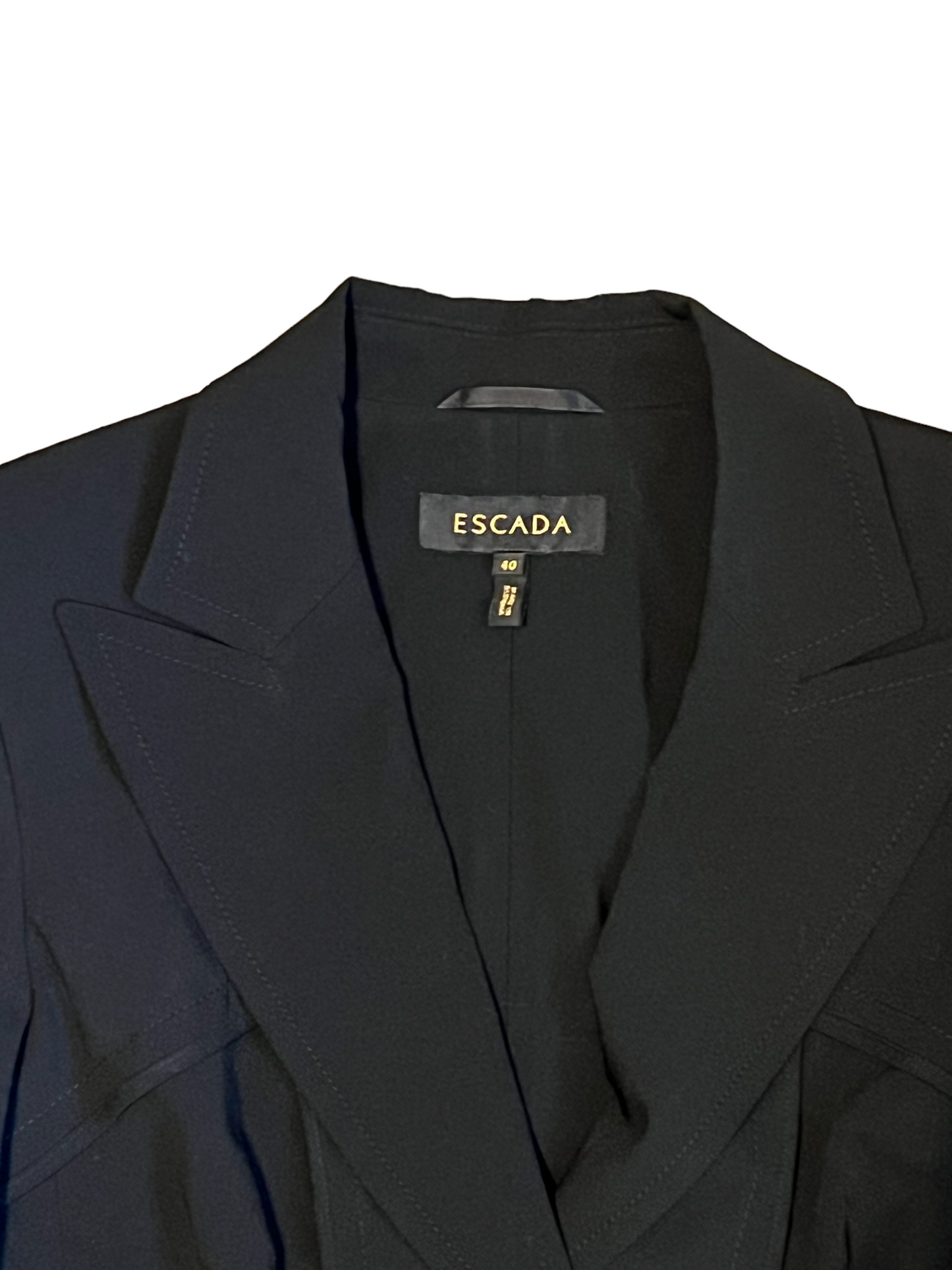 Escada Black Wool Blend Size 40 Blazer