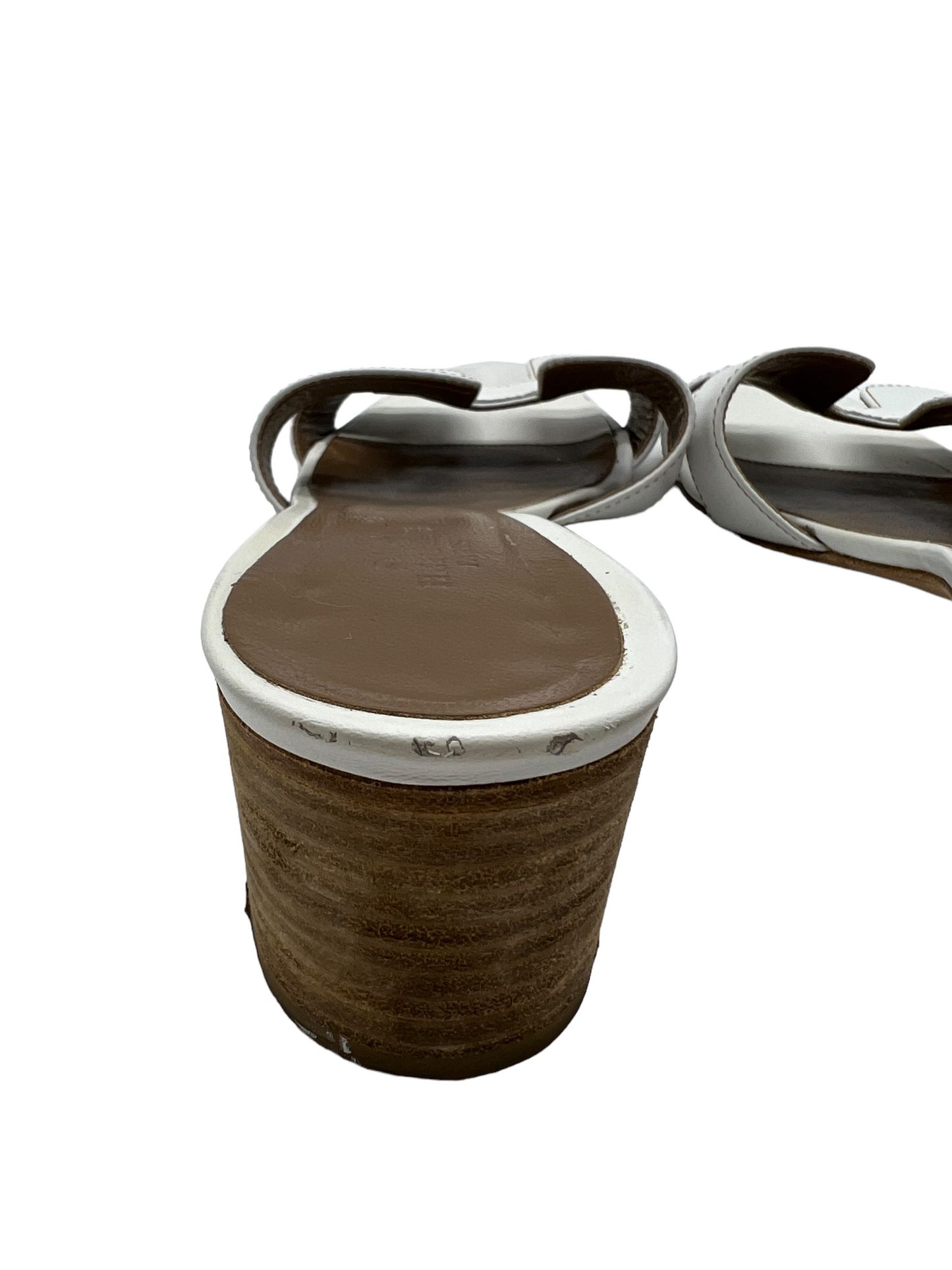 Hermes White Size 38 Oasis Sandals