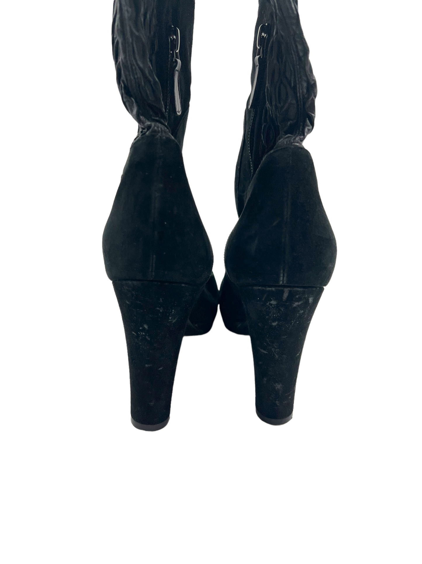 Chanel Thigh High Suede Lambskin Size 39 Boots