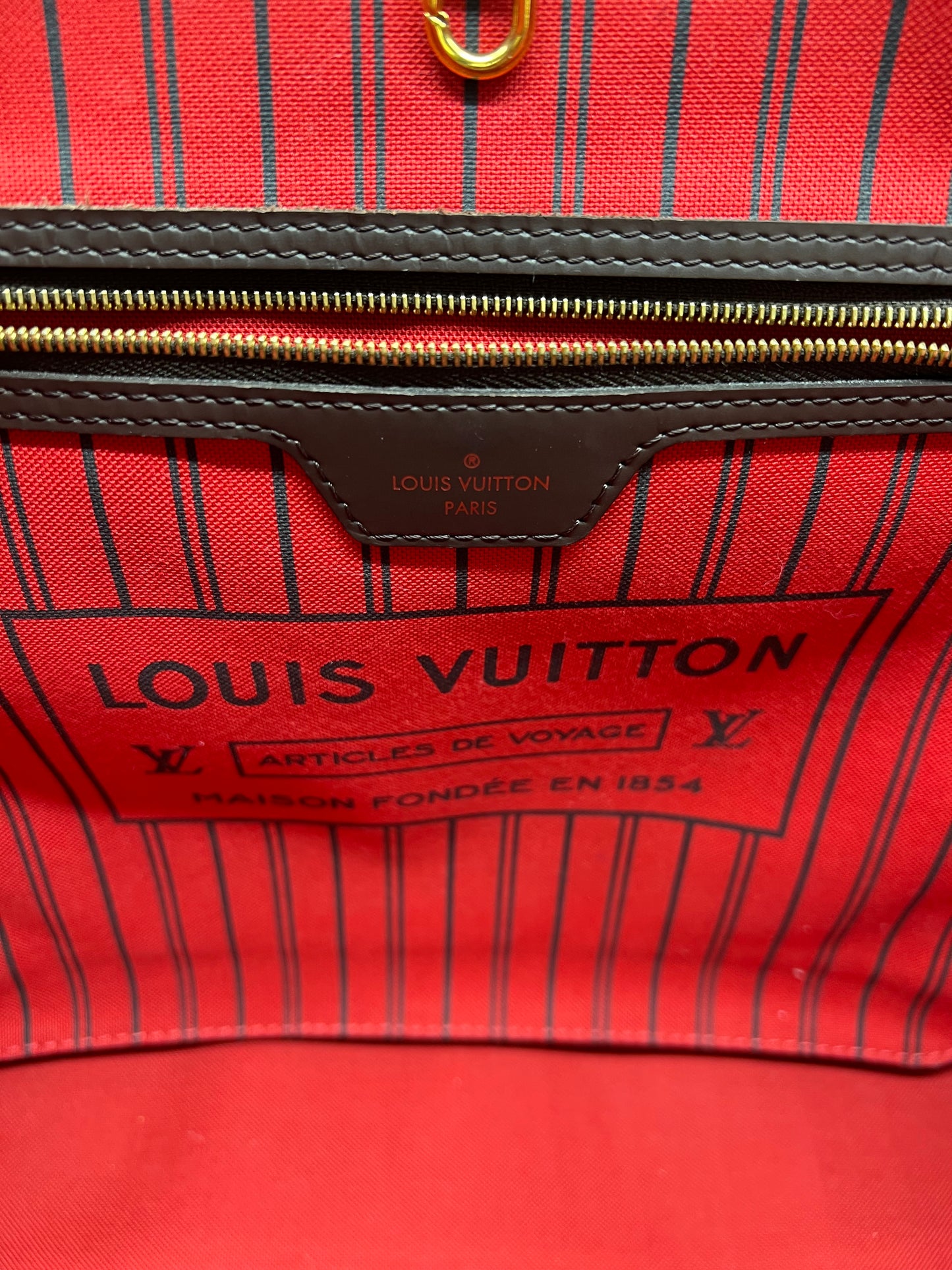 Louis Vuitton Damier Ebene Neverfull MM Tote