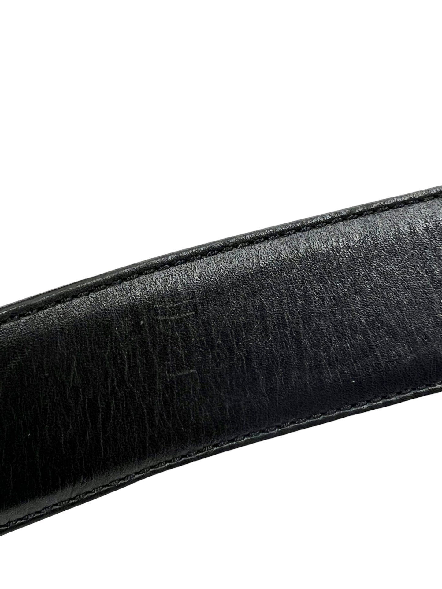 Versace Black Size 90/38 Large Round Medusa Leather Buckle Belt