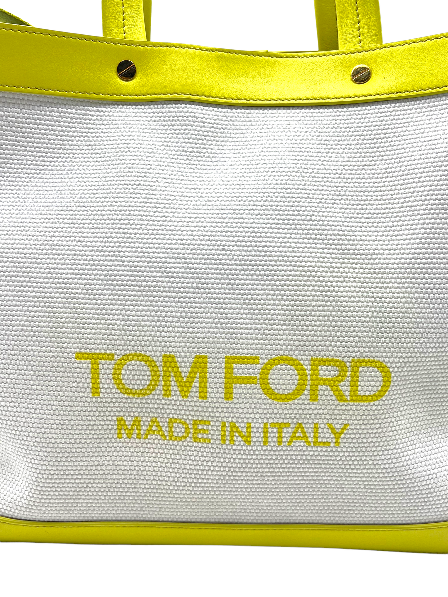 Tom Ford Acid Canvas Medium T Screw Logo Tote
