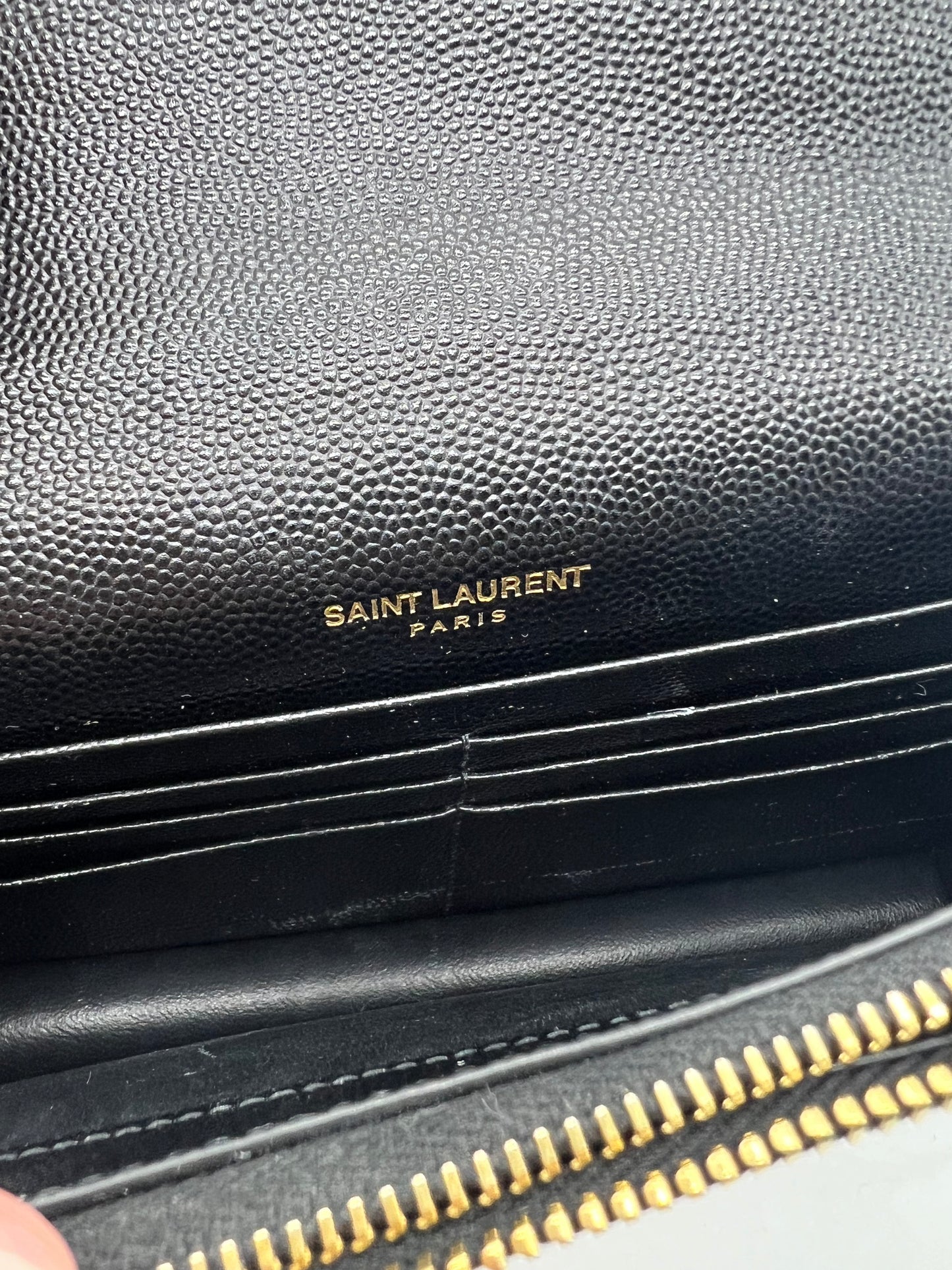 Saint Laurent YSL Black Leather Small Kate Chain Shoulder Bag