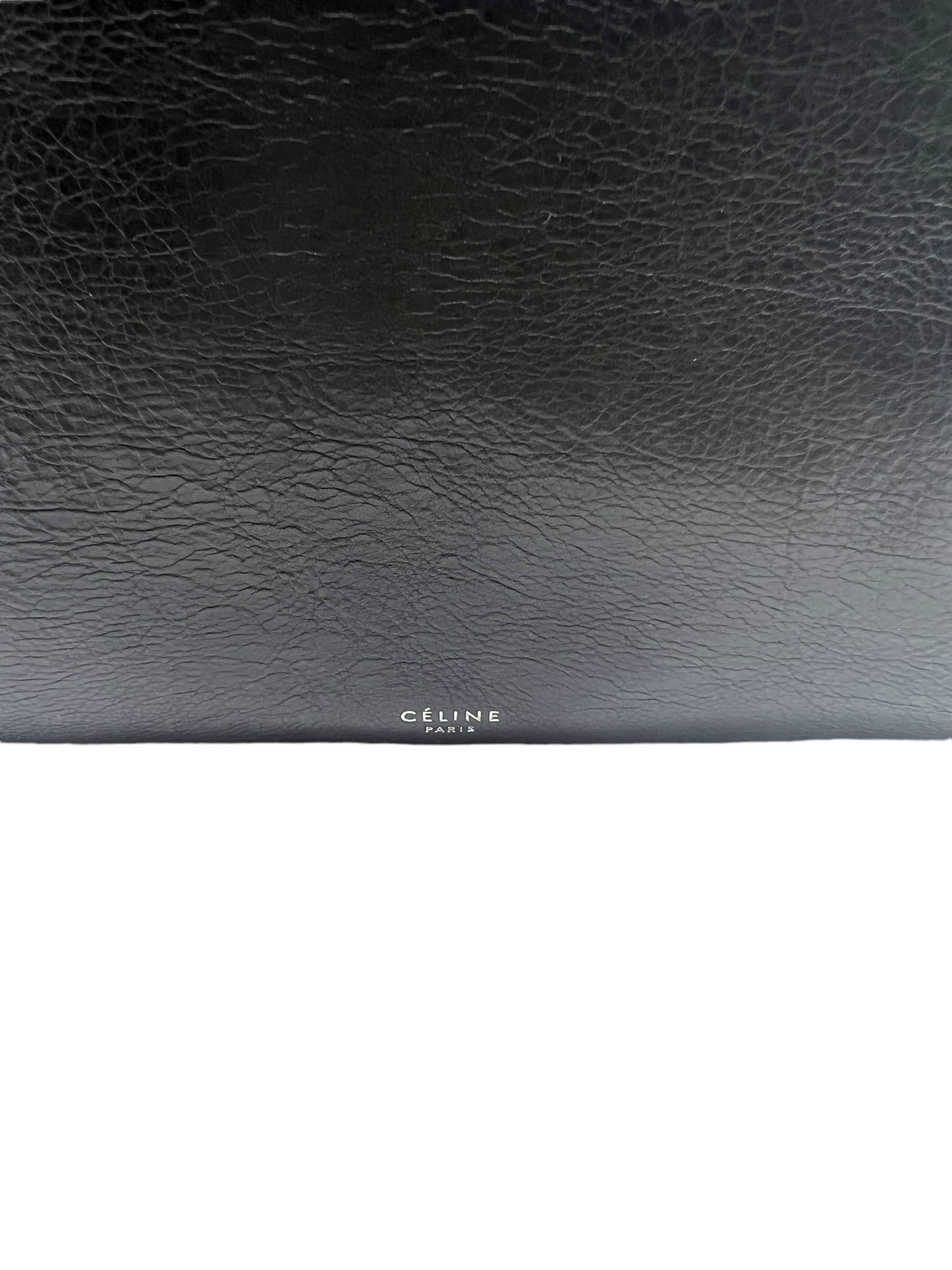 Celine Black Calfskin Large Cabas Clasp Tote