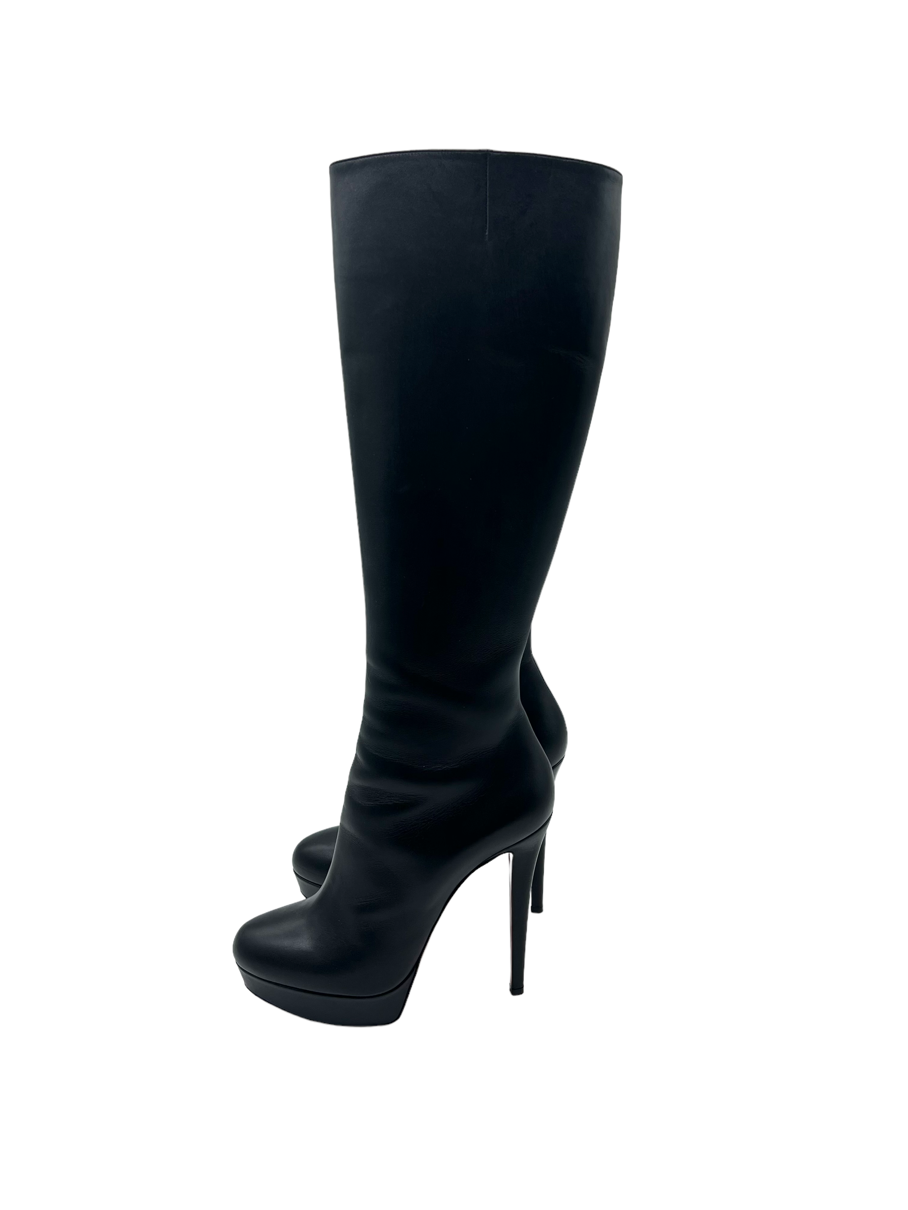 Leather boots Christian Louboutin Black size 39.5 IT in Leather