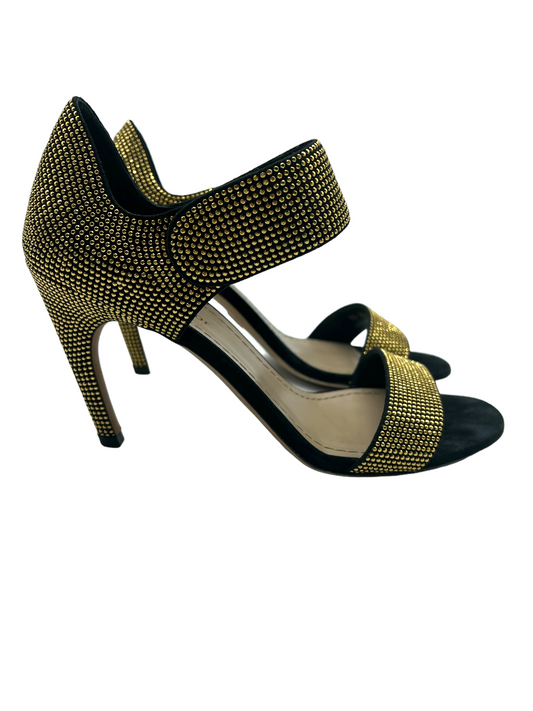 Dior Gold Studded Double Strap Size 38 Heels