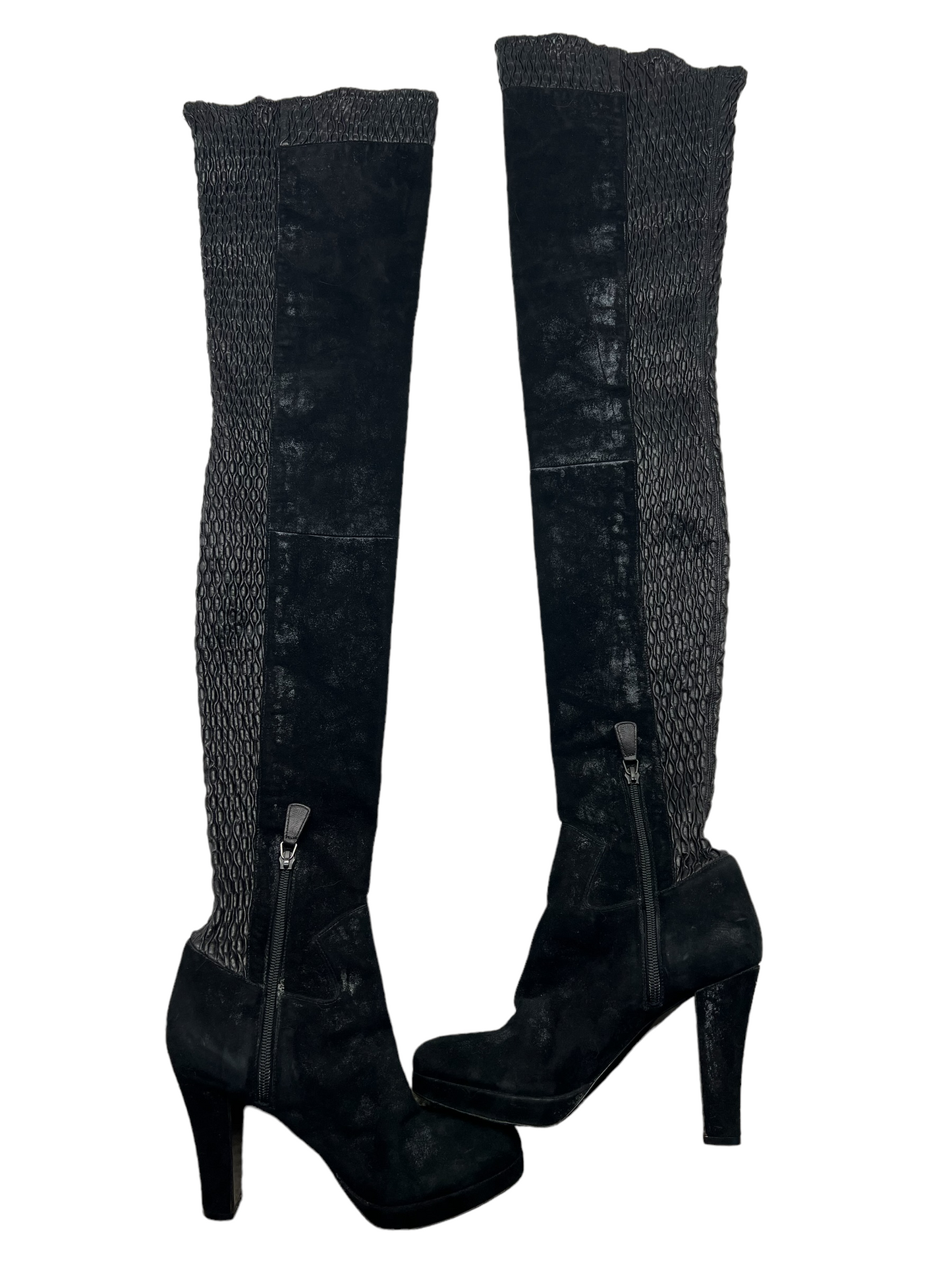 Chanel Thigh High Suede Lambskin Size 39 Boots