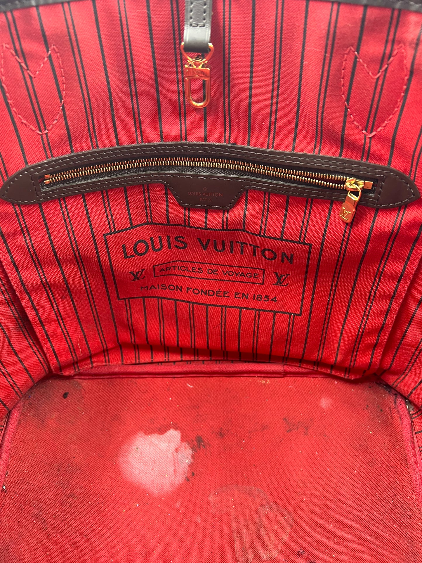 Louis Vuitton Damier Ebene Neverfull MM Tote