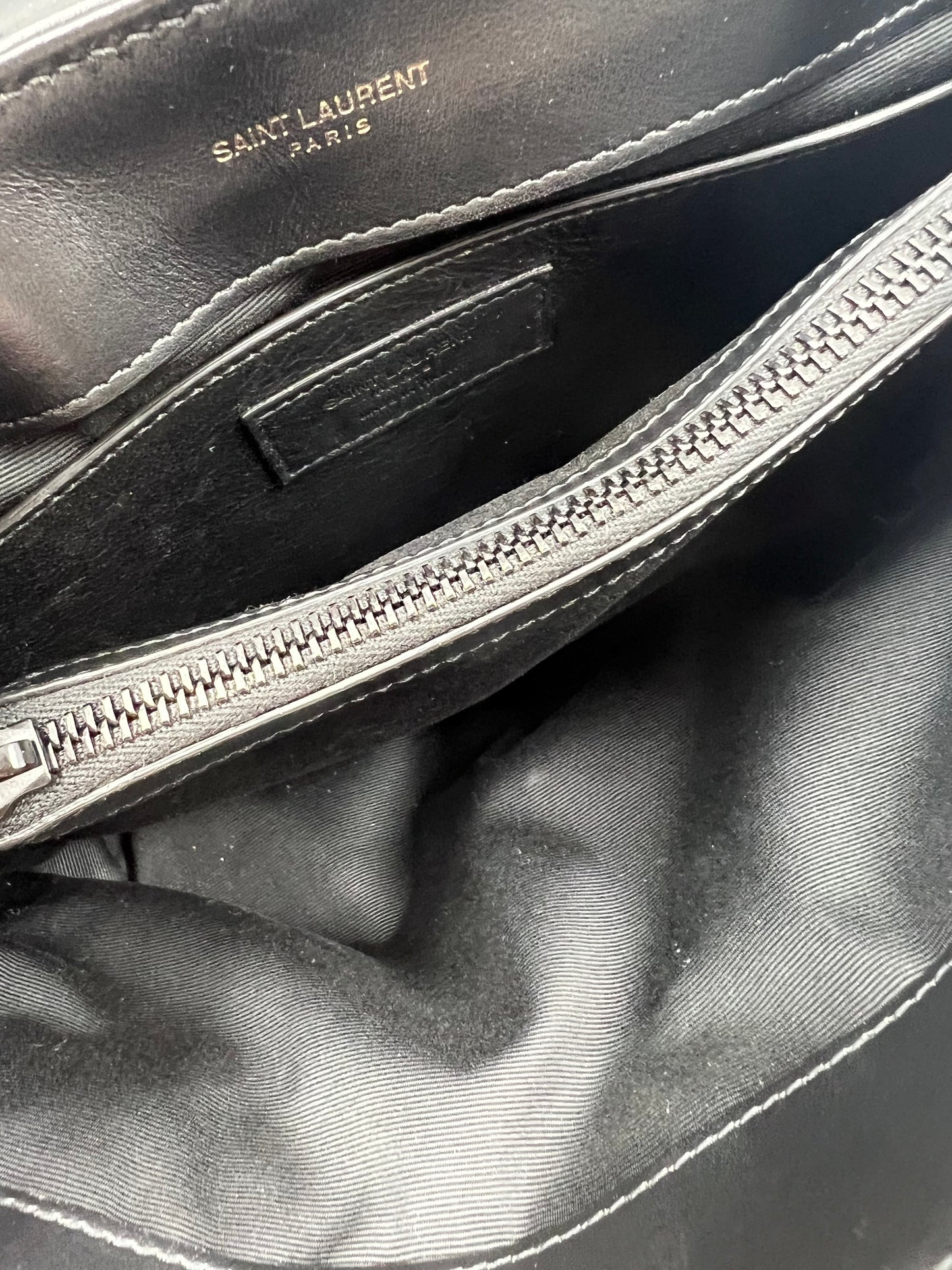 Saint Laurent YSL Black Small Loulou Chain Shoulder Bag