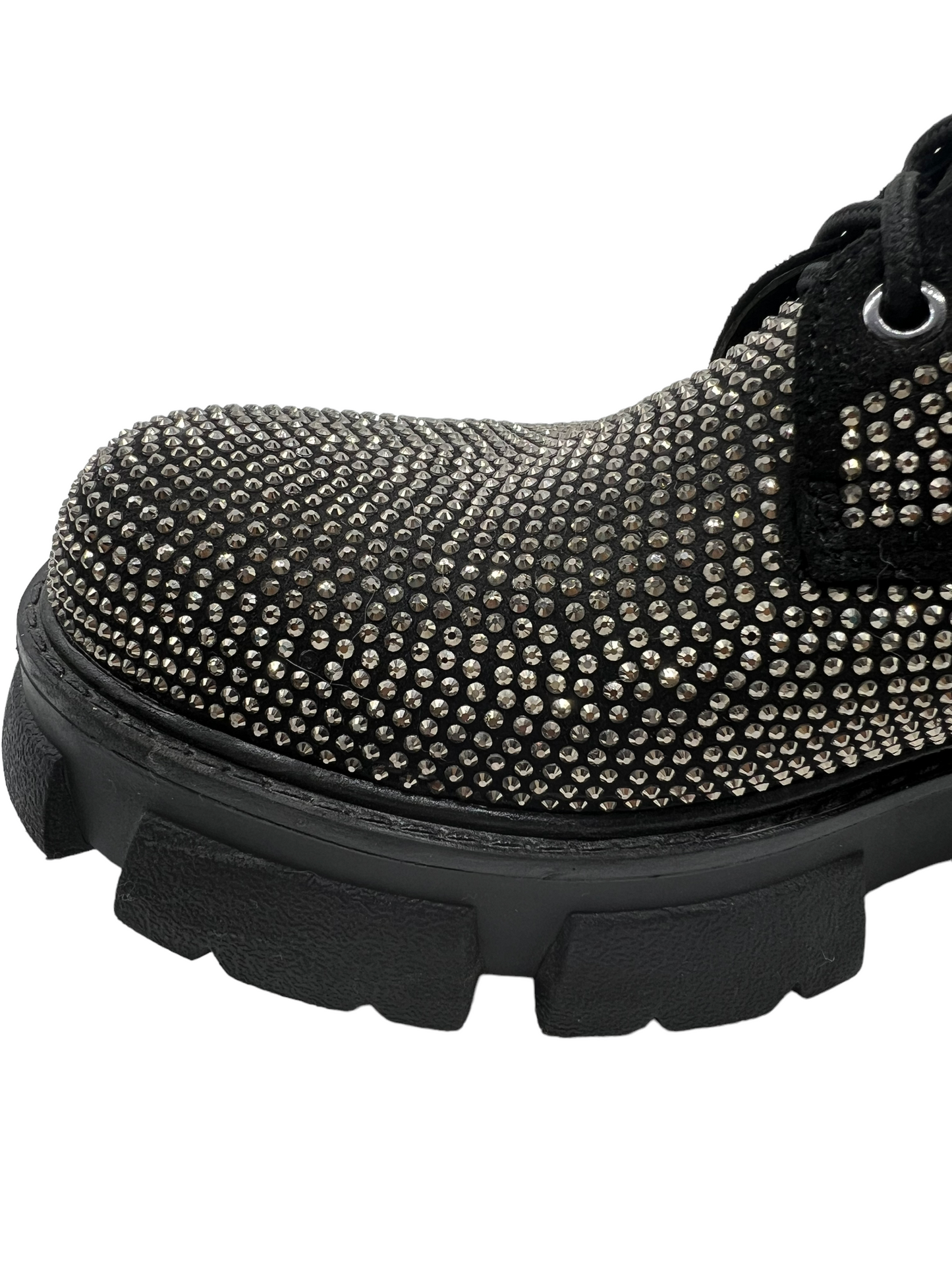 Azalea Wang Black Studded Embellished Size 9 Combat Boots