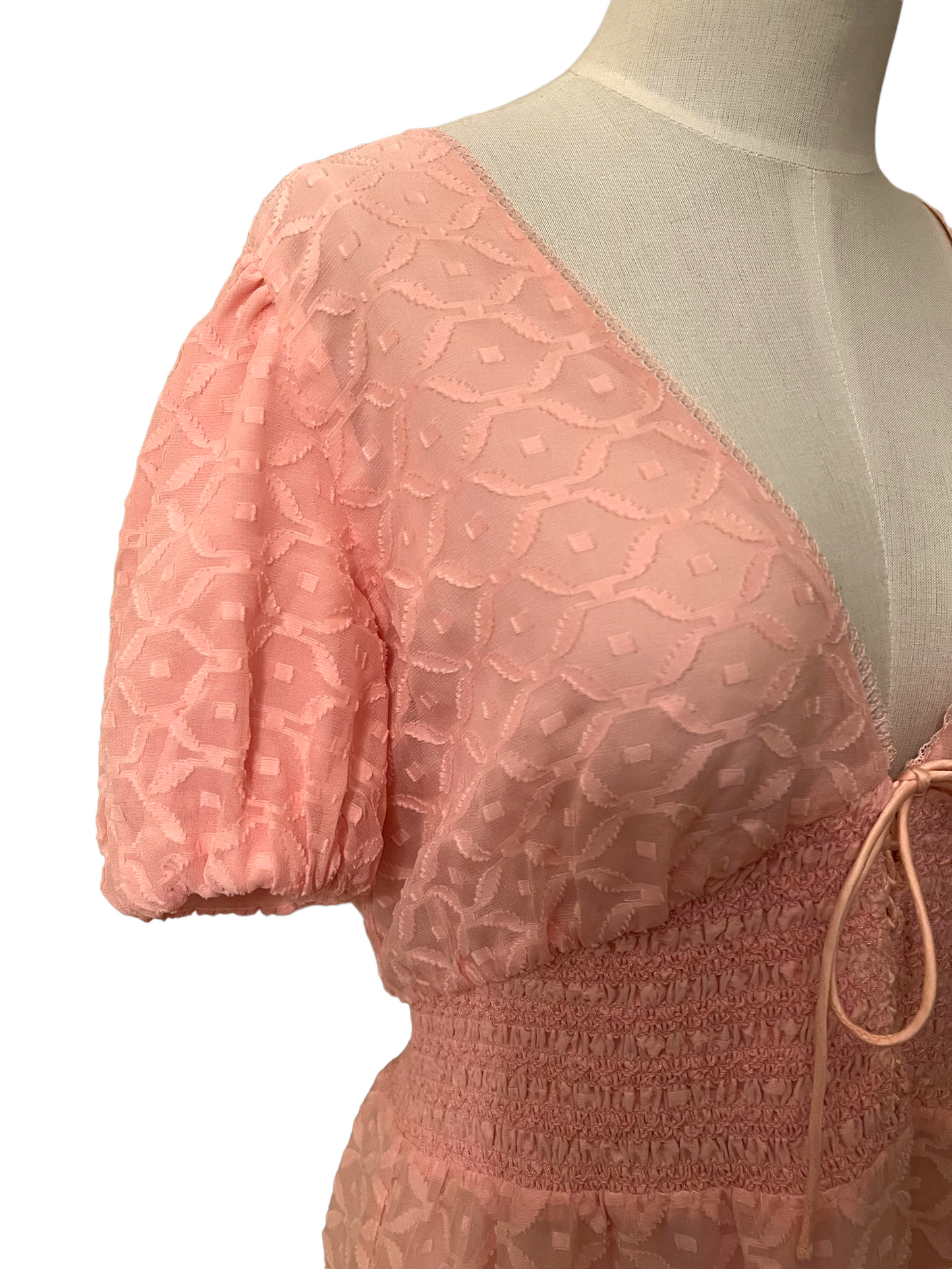 Alice + Olivia Pink Tia Silk Blend Size 10 Midi Dress