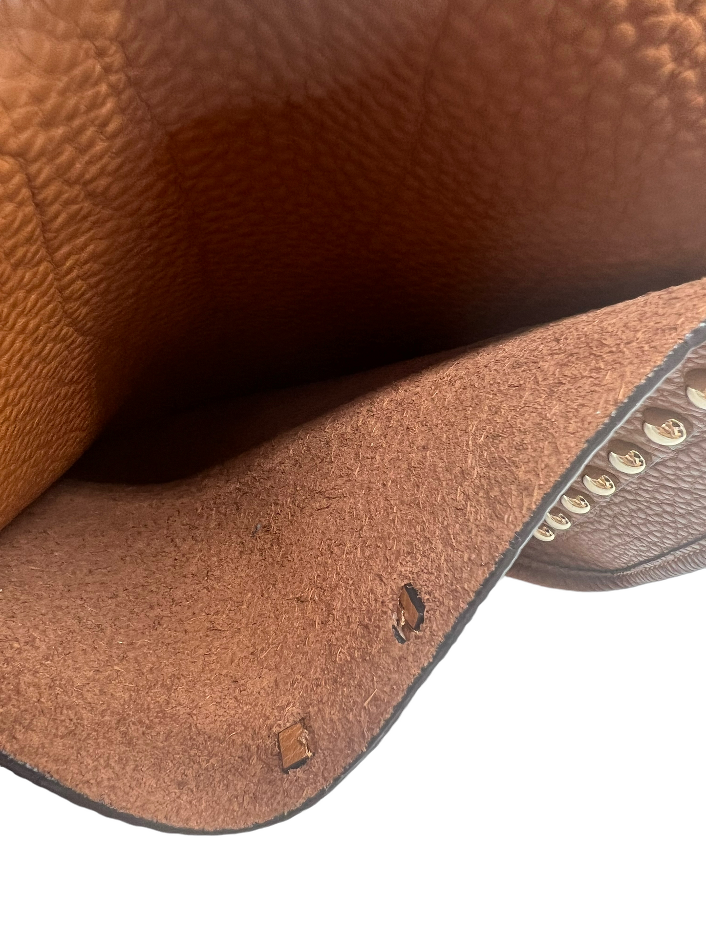 Rebecca Minkoff Tan Unlined Studded Feed Bag