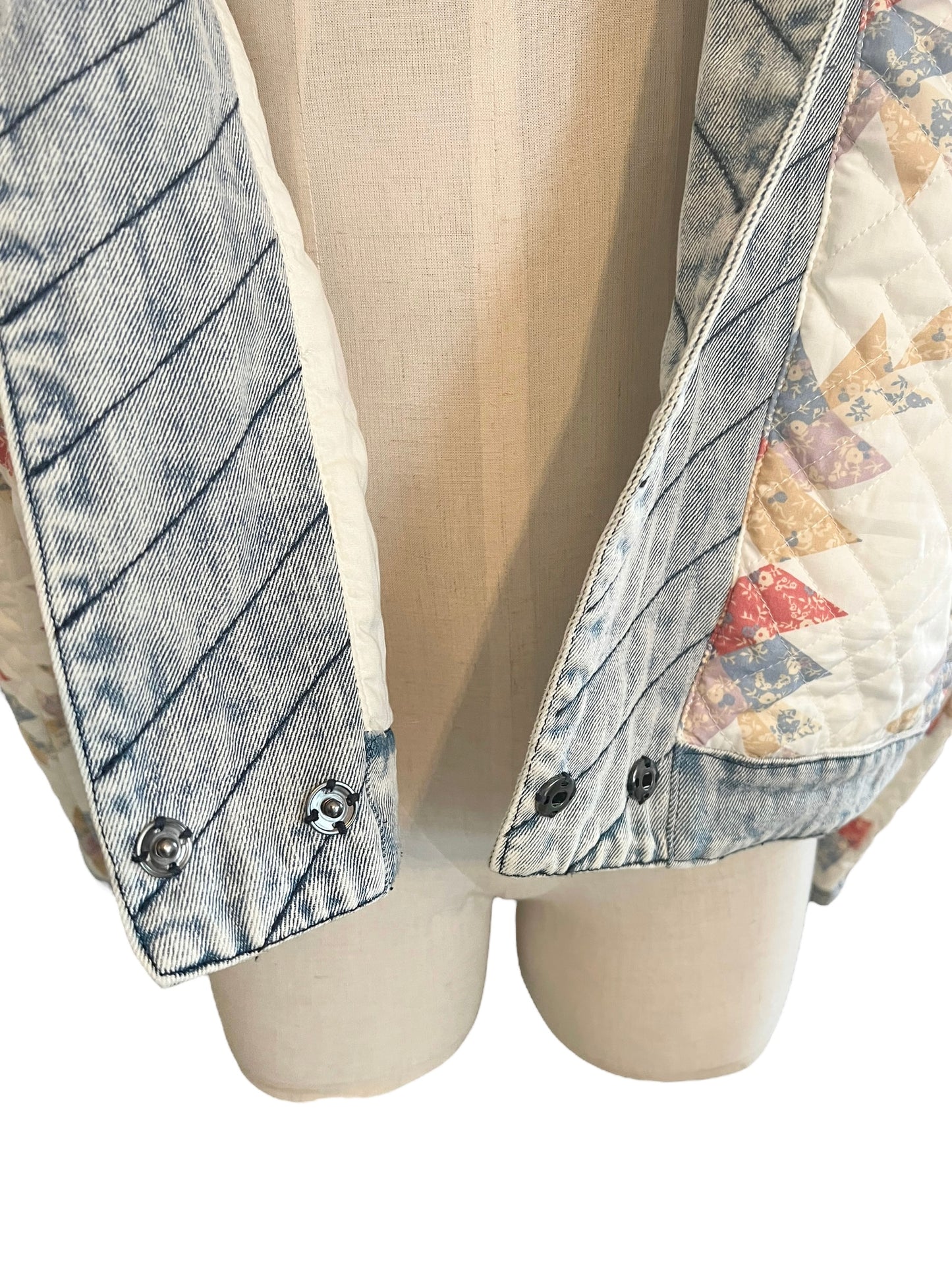 Blank NYC Quilted Patchwork 'Making Memories' Size L Jacket