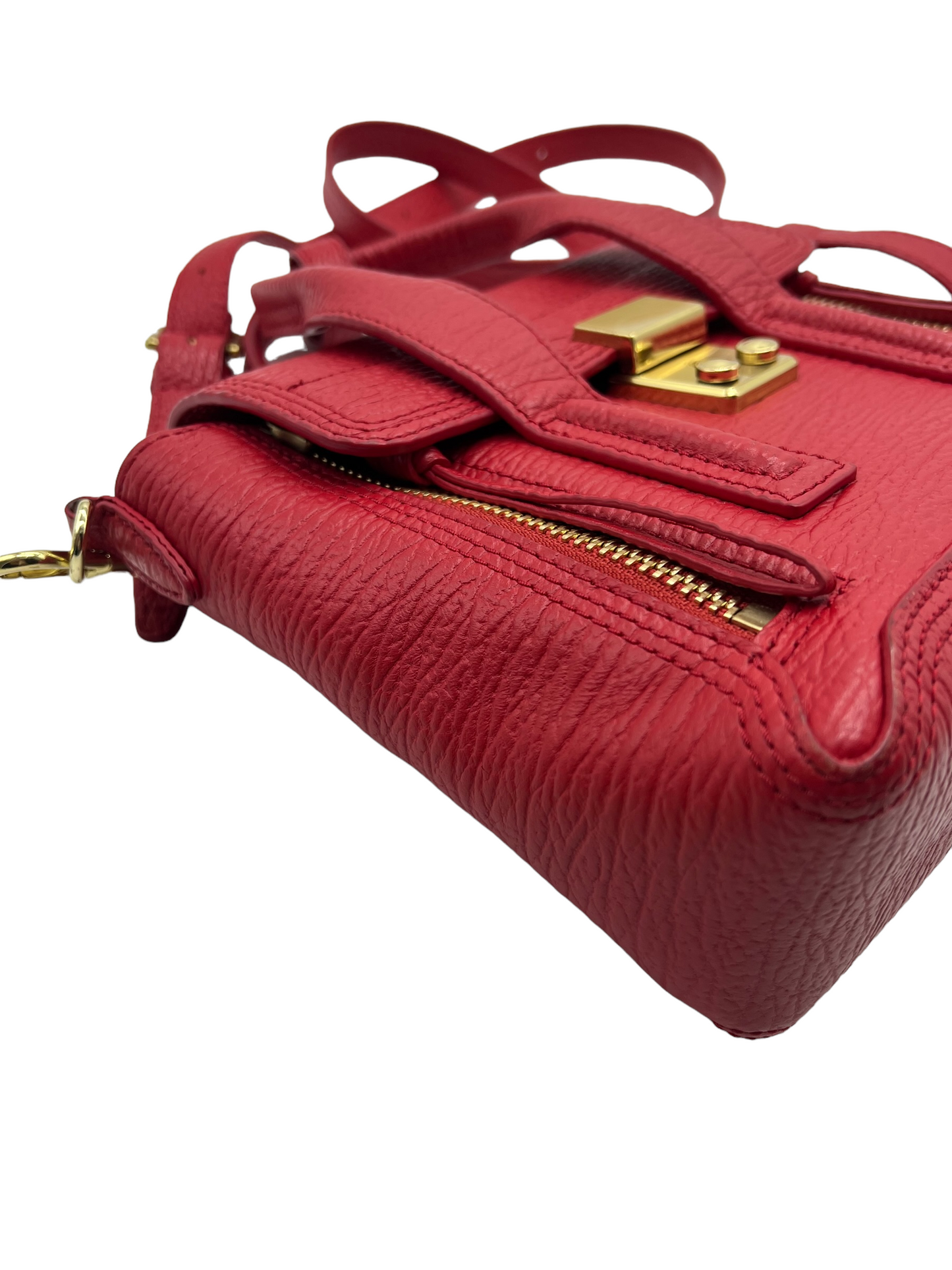 Phillip Lim Red Leather Mini Pashli Shoulder Bag