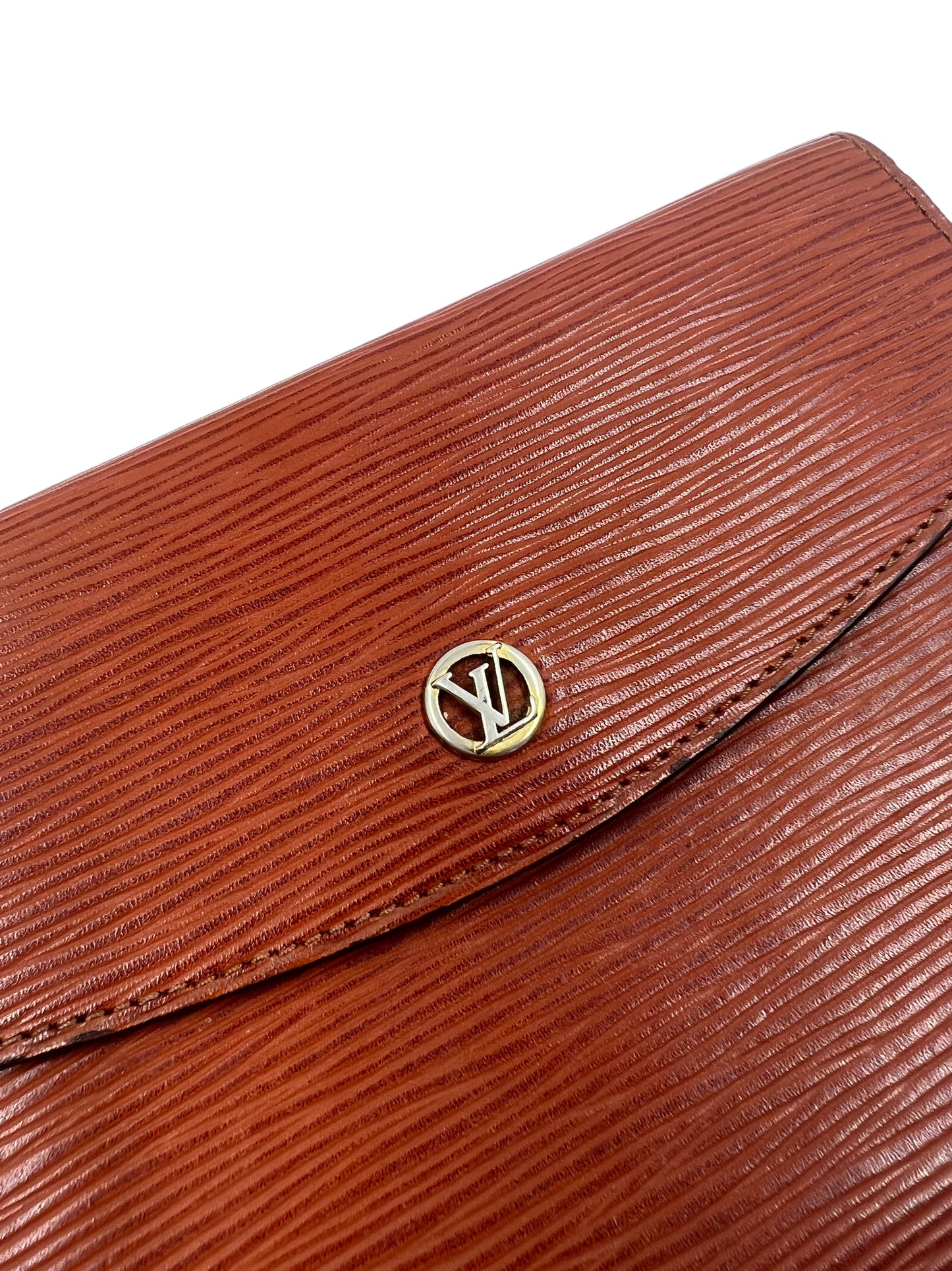 Louis Vuitton Tan Vintage Epi Montaigne 20 Clutch