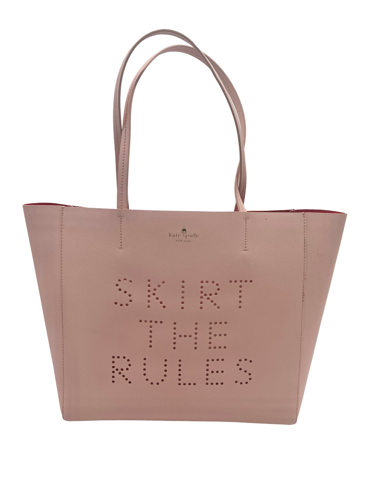 Kate Spade Pink Hallie 'Skirt The Rules' Perforated Tote