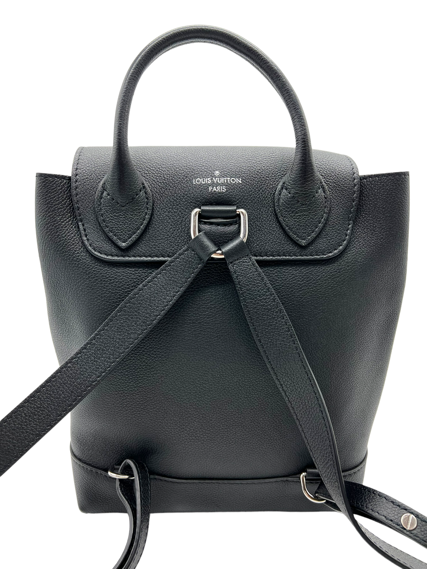 Louis Vuitton Black Calfskin Lockme Backpack Handbag