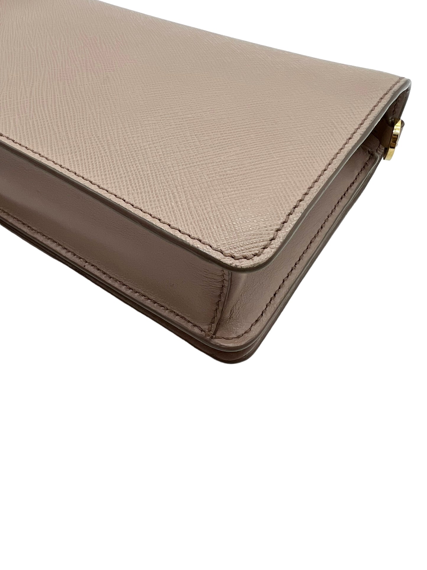 Prada Blush Saffiano Leather Chain Shoulder Bag