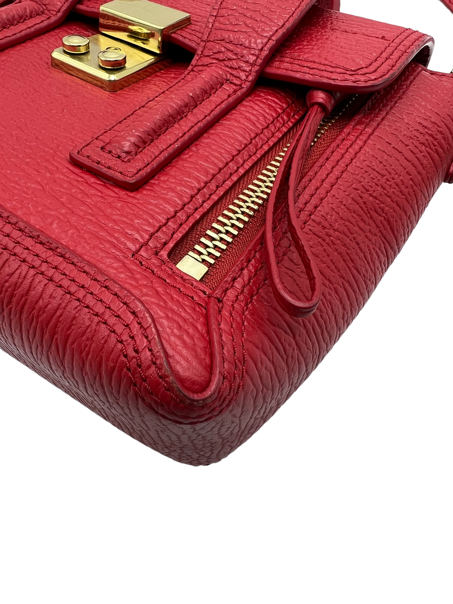 Phillip Lim Red Leather Mini Pashli Shoulder Bag