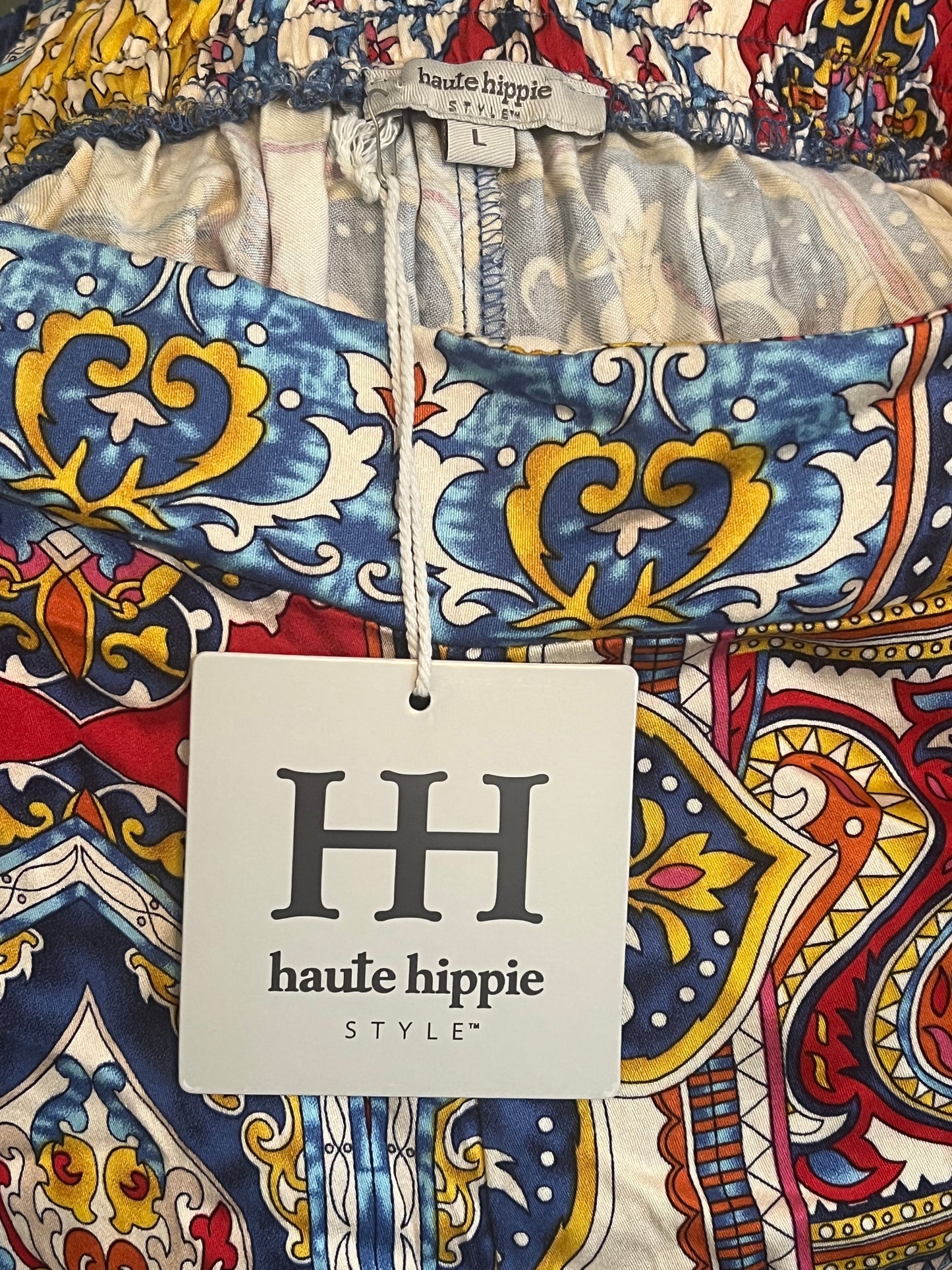 Haute Hippie Multicolor Mixed Print Size L Pants