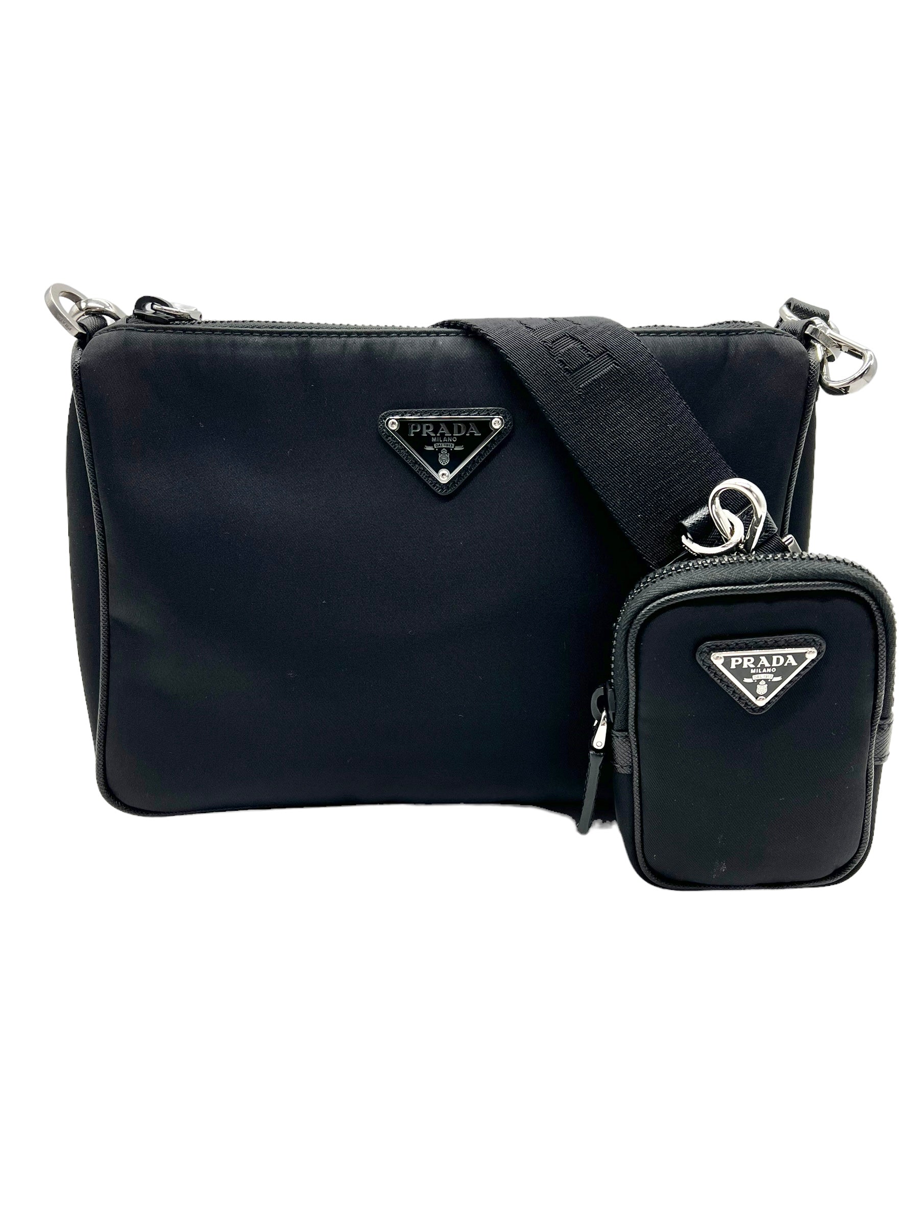 Black Re-nylon Mini Bag