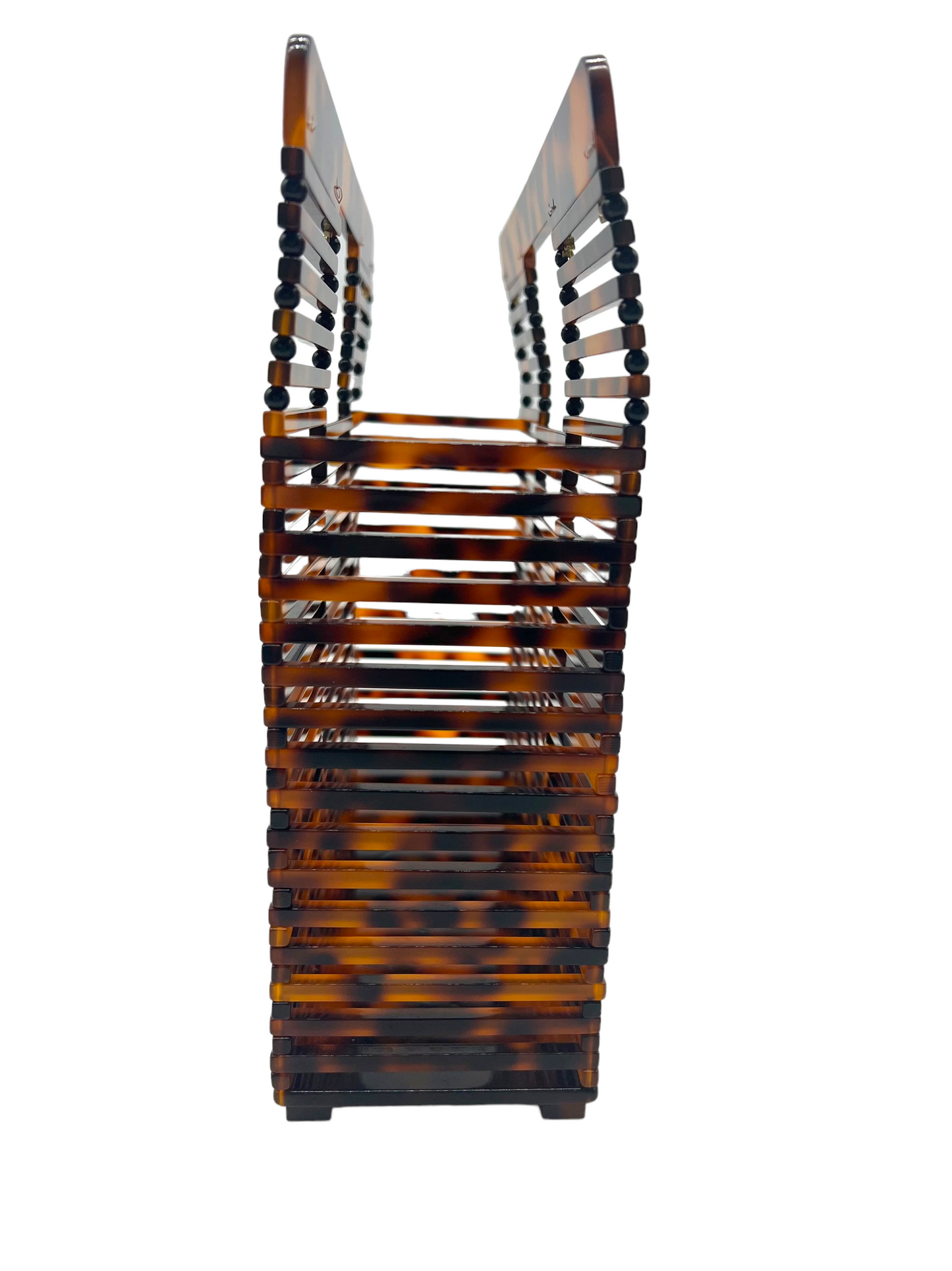 Rachel Roy Tortoise Acrylic Top Handle Bag