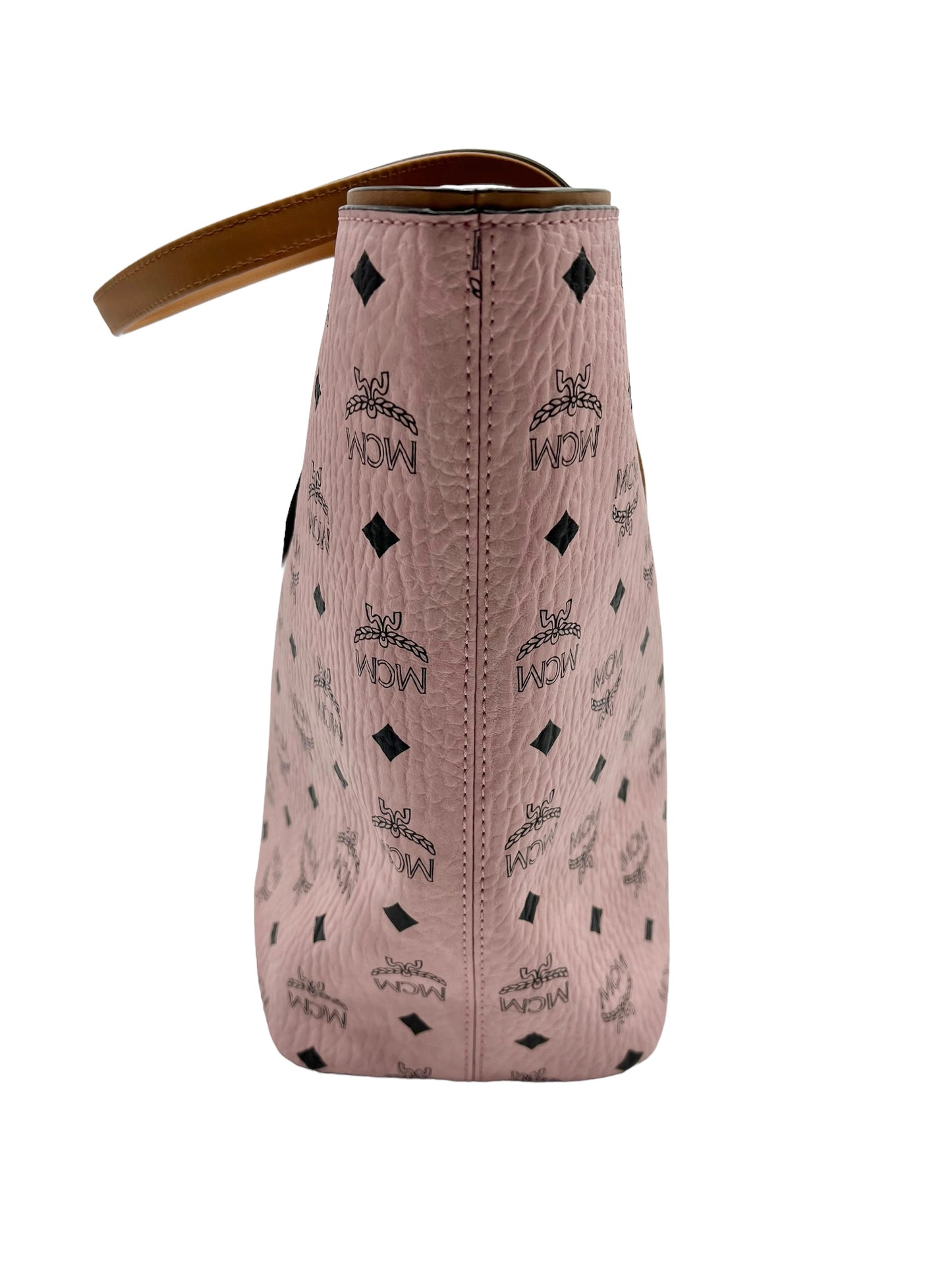 MCM Pink Medium Anya Visetos Tote