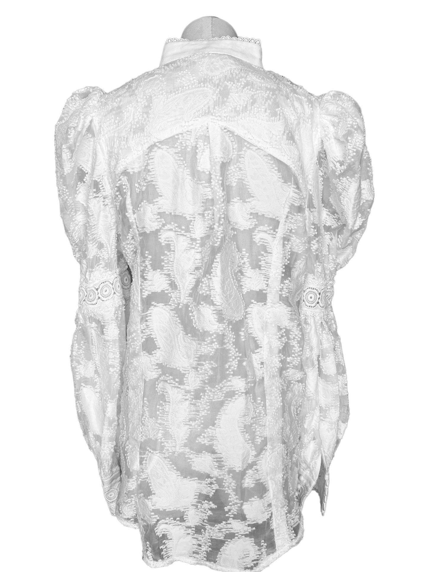 Acler Cream Embroidered Suffield Size 10 Blouse