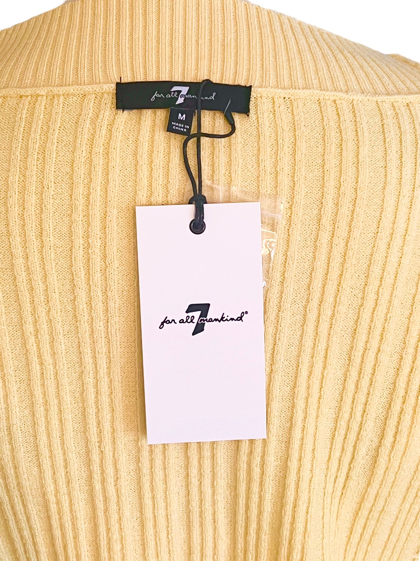 7 for All Mankind Yellow Knit Size M Dress Set