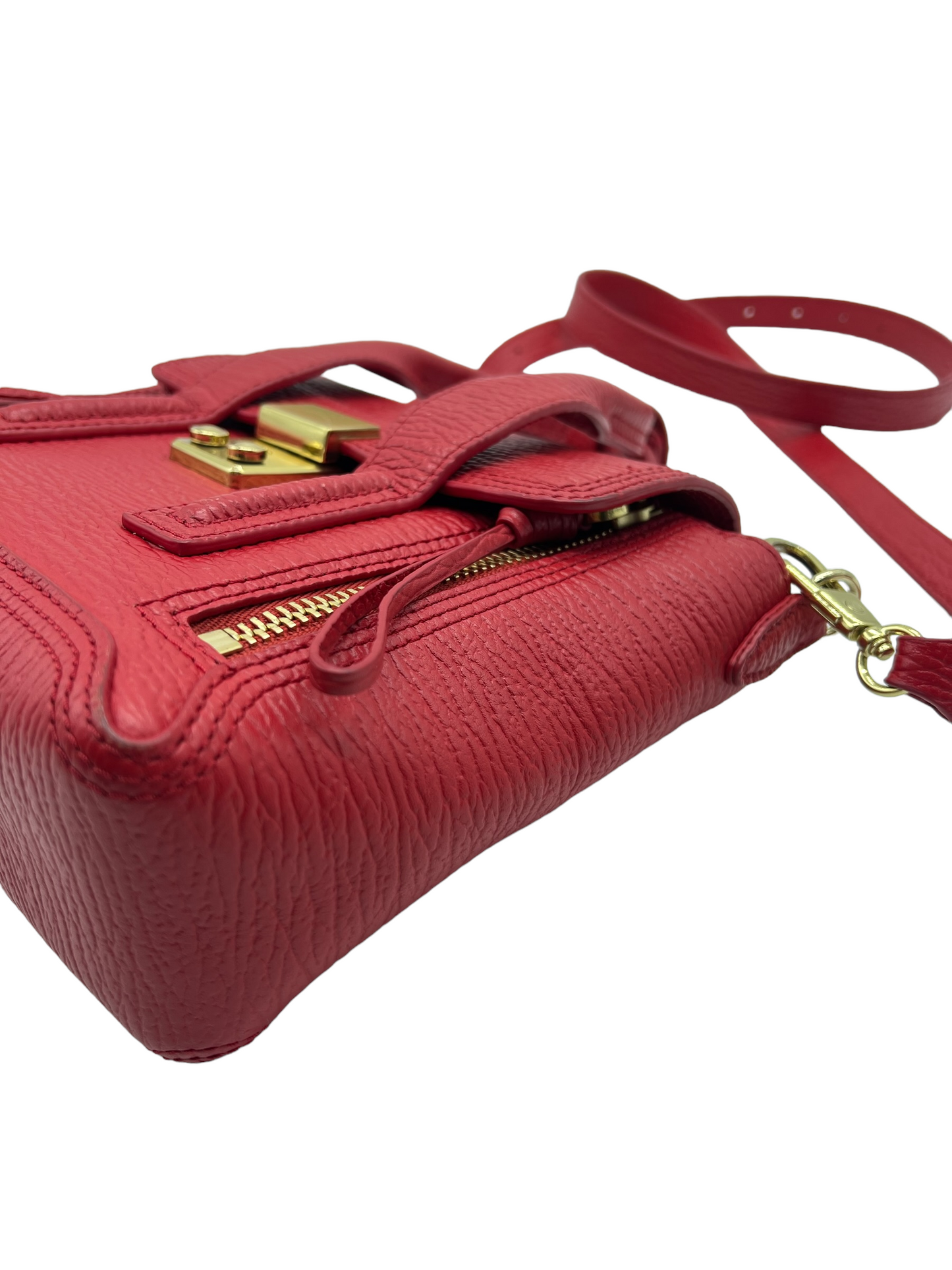 Phillip Lim Red Leather Mini Pashli Shoulder Bag