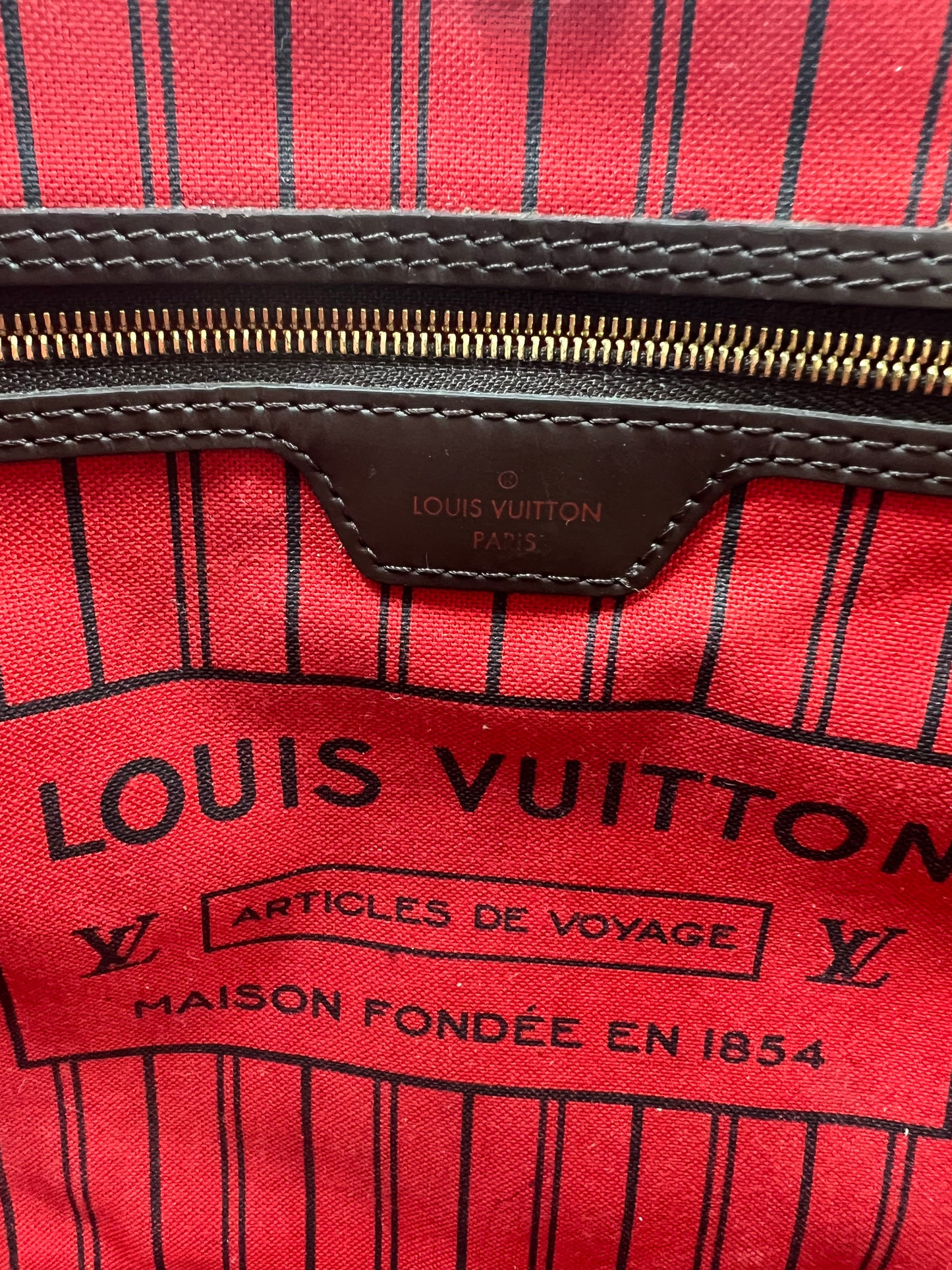 Louis Vuitton Damier Ebene Neverfull MM Tote