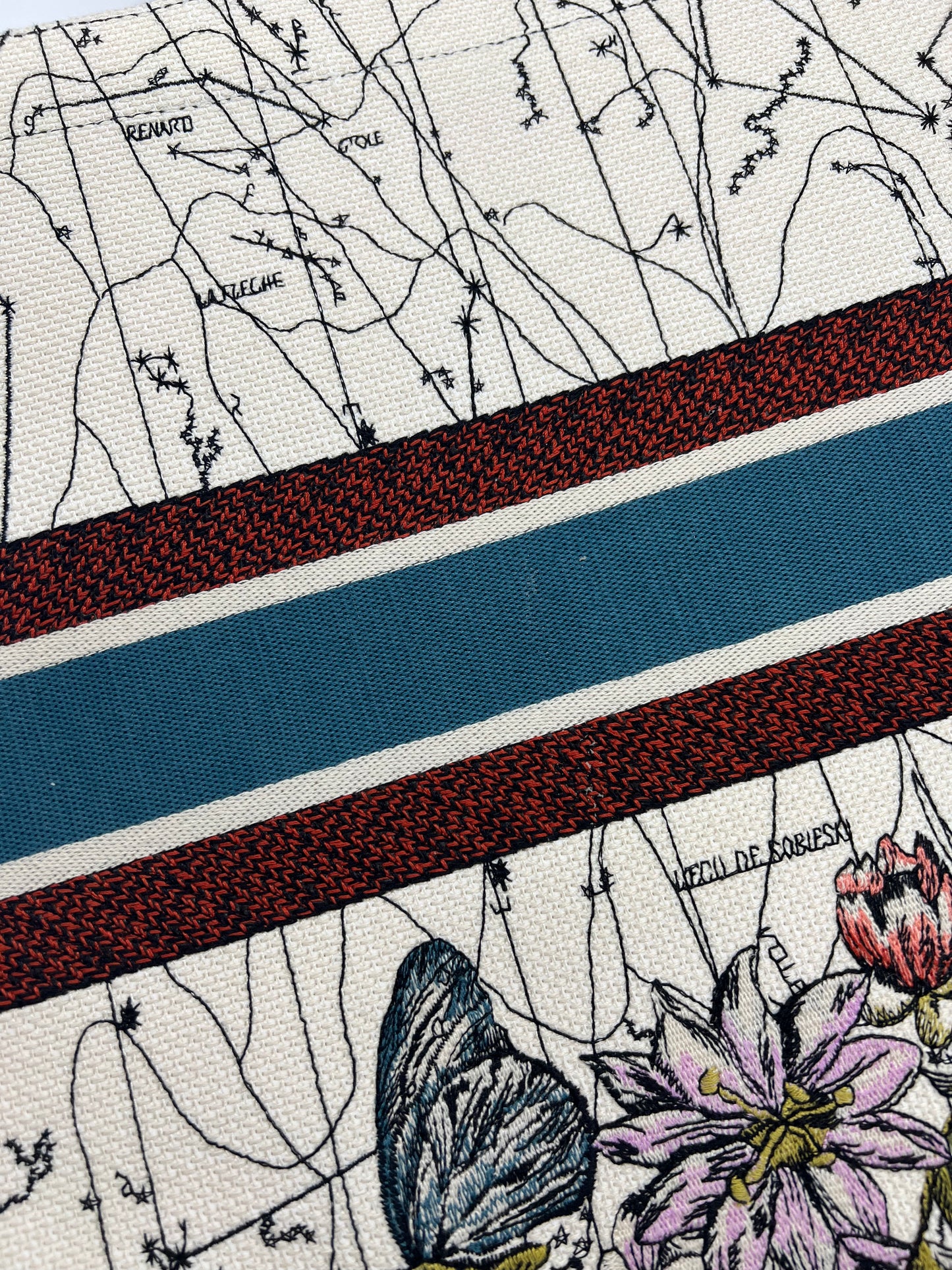 Dior Large Zodiac and Constellation Motif Embroidered Book Tote