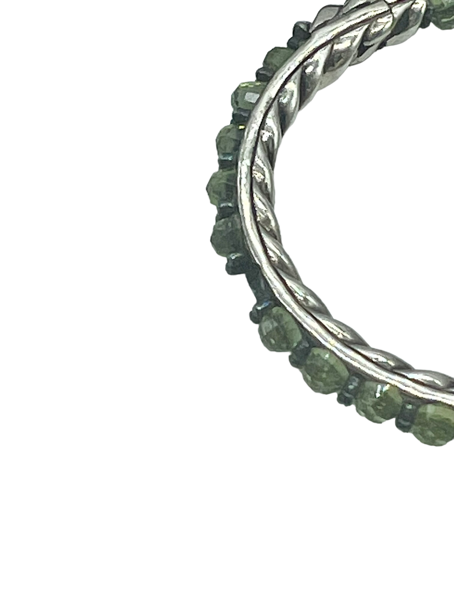 David Yurman Sterling Silver Prasiolite Berries Hoop Earrings