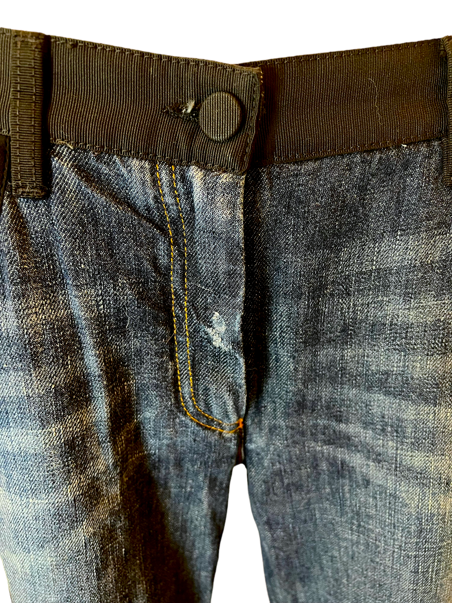 Dolce & Gabbana Distressed Grosgrain Size 46 Jeans