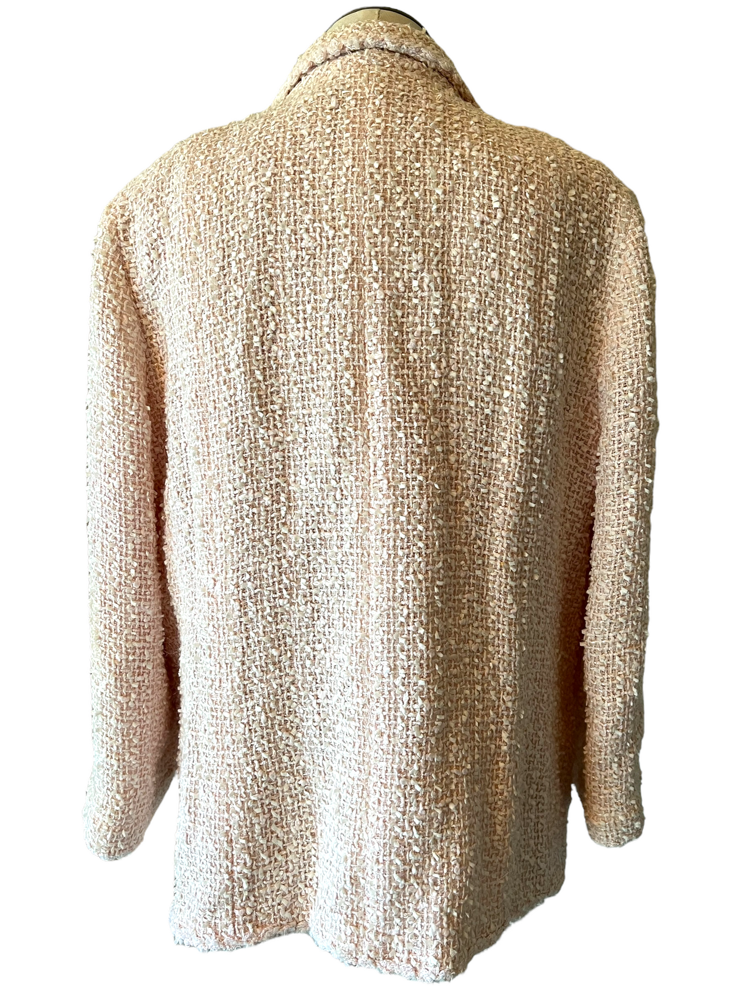 Chanel 99P Blush Pink Size 42 Tweed Jacket
