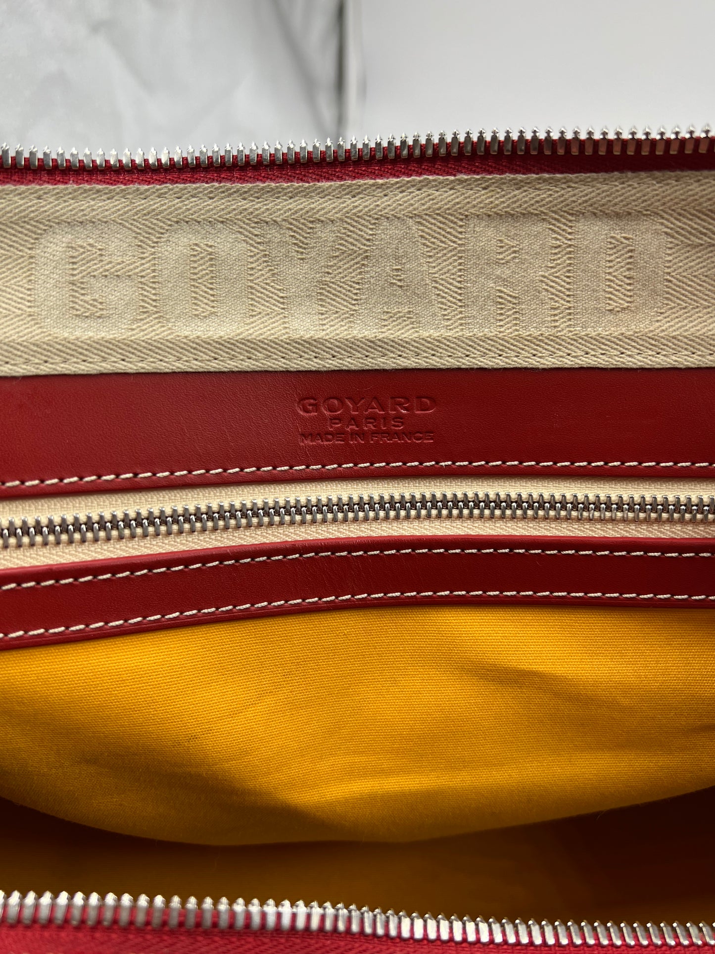 Goyard Red Croisiere 50 Duffle