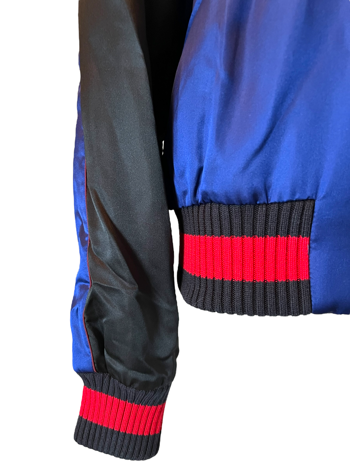 Gucci Silk Blend Crystal Embellished Size 44 Bomber Jacket