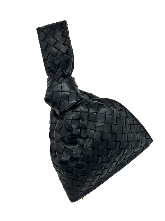 Bottega Veneta Black Nappa Intrecciato Mini BV Twist Bag